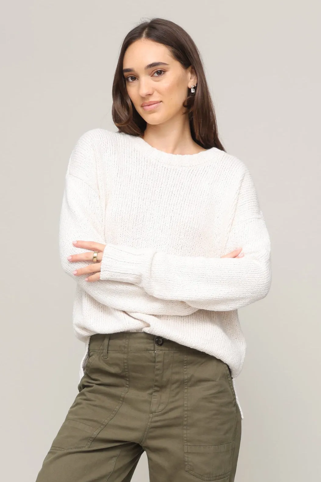 Beck Textured Sweater Thermoregulating Fabric Organic Cotton Blend