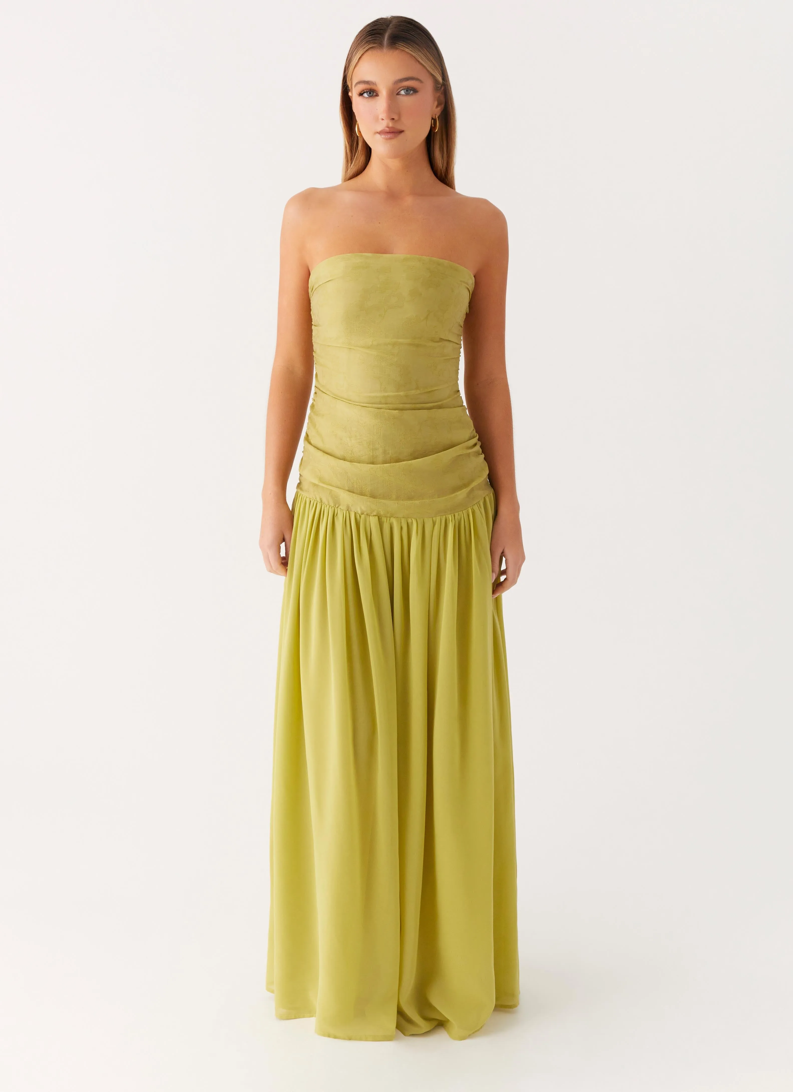 Dreamer Maxi Dress - Lime Zest Feminine Fit