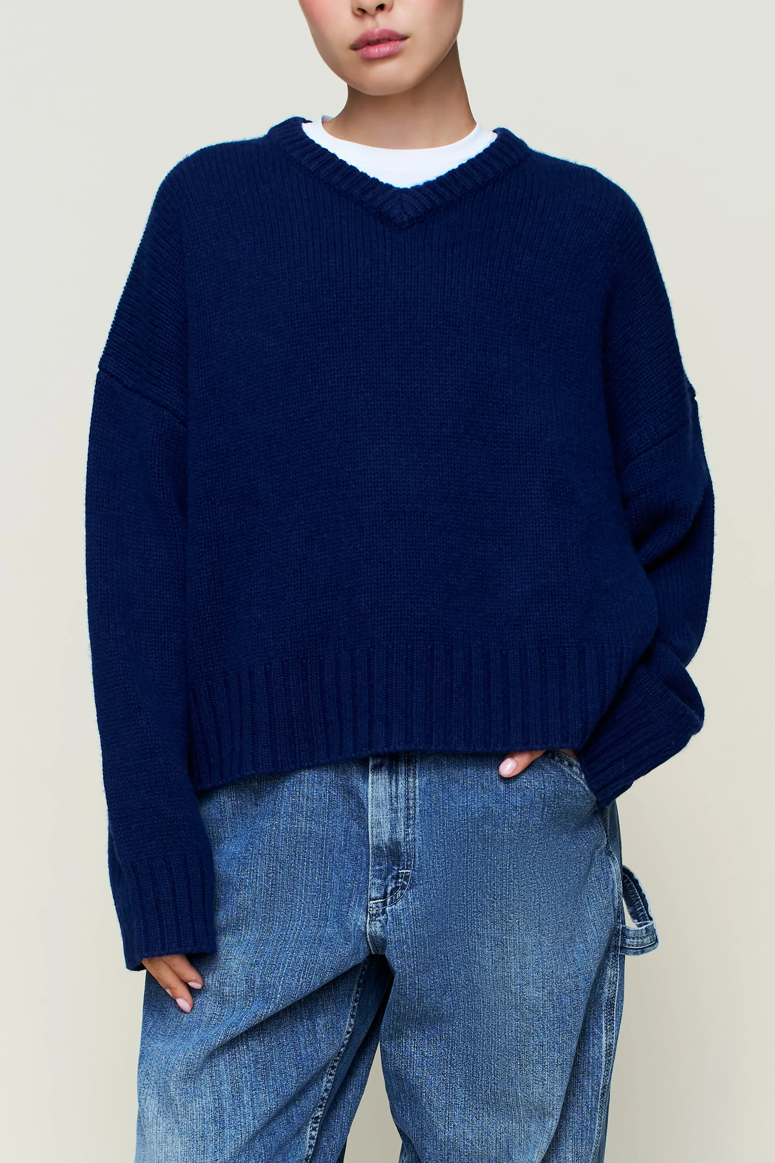 Joni Cashmere V-Neck Jumper Colorfast Clothing Core Style