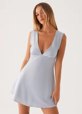 Layton Mini Dress - Blue Cozy Vibe Comfy Fit
