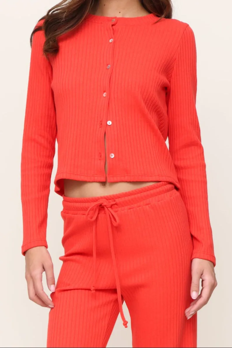 Lazy Day Rib Cardigan ReinforcedArmholes MidweightKnit