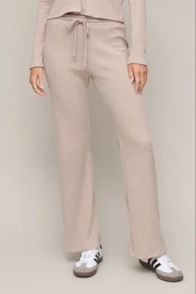 Raw edge Lazy Day Rib Wide Leg Pant
