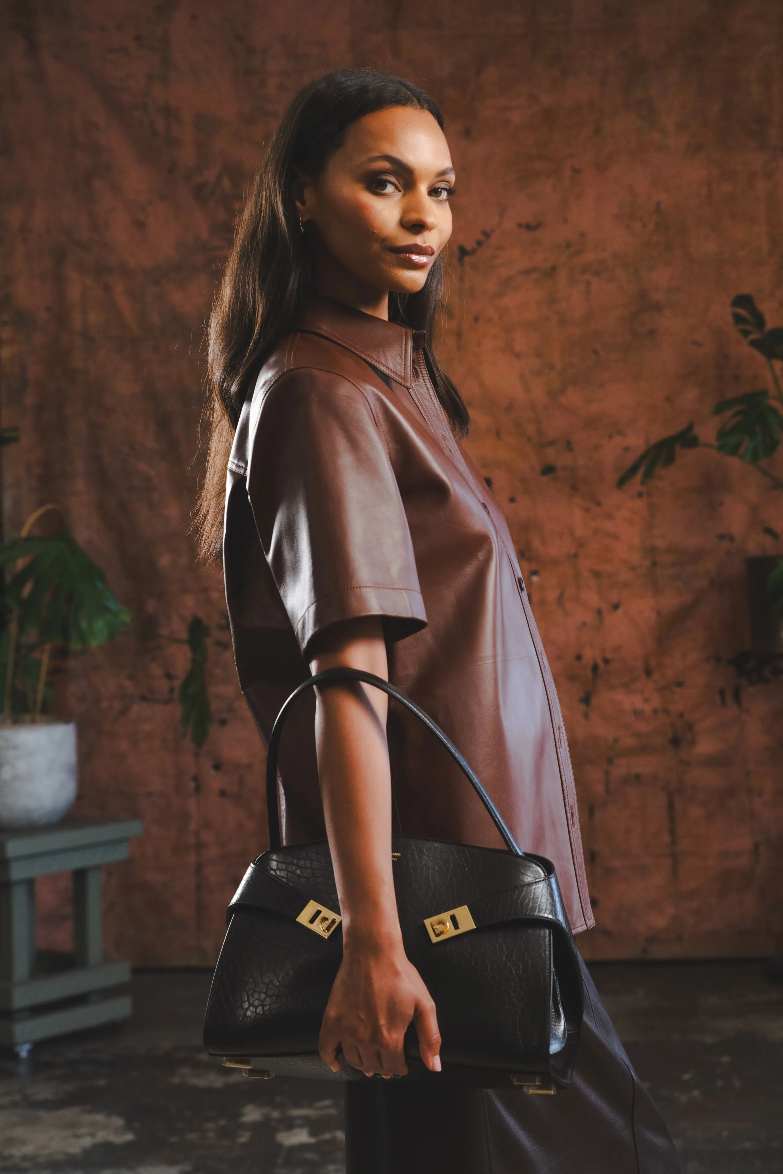 Outfit Ideas Leather Maxi Skirt