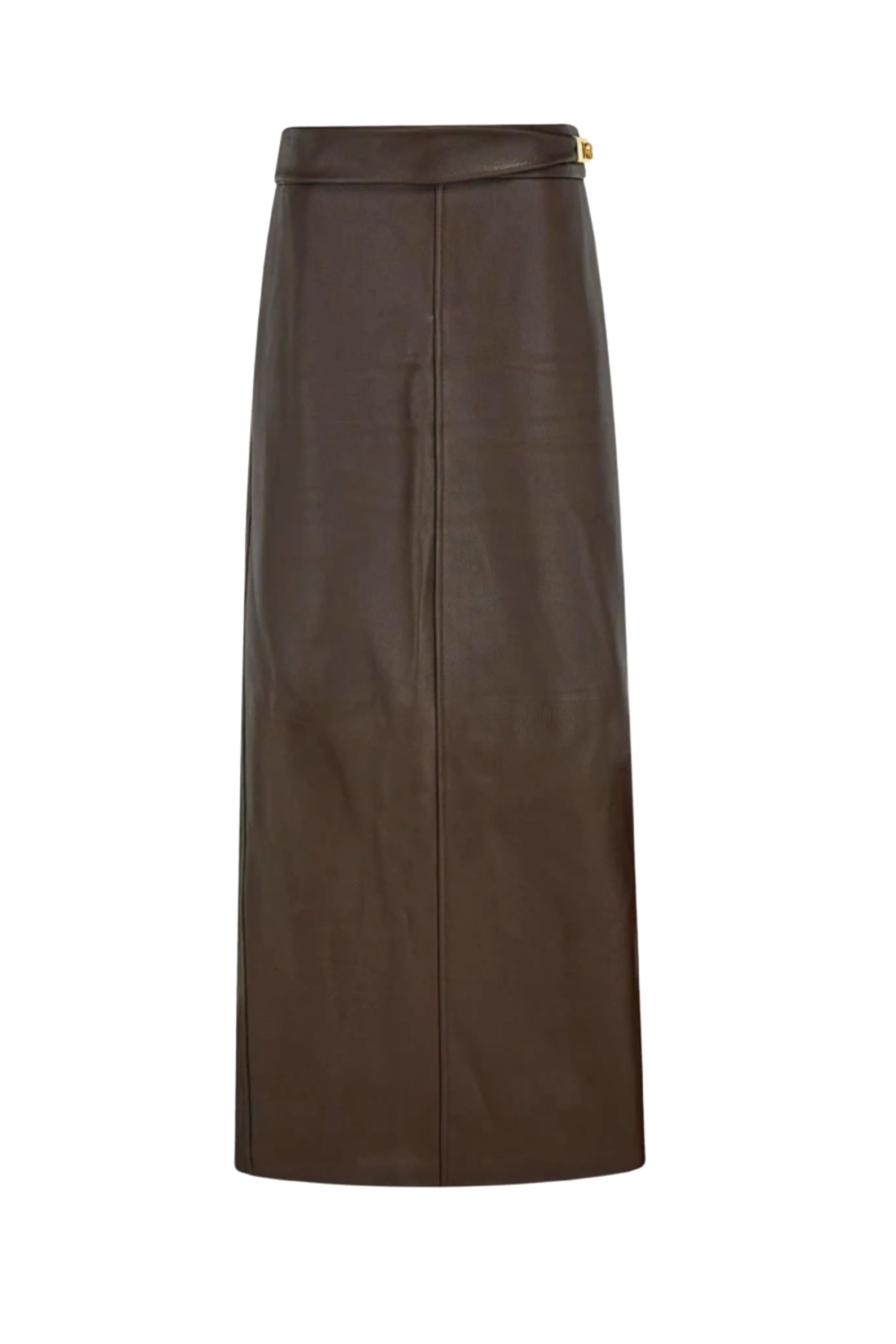 Leather Maxi Skirt Relaxed Style Non see through