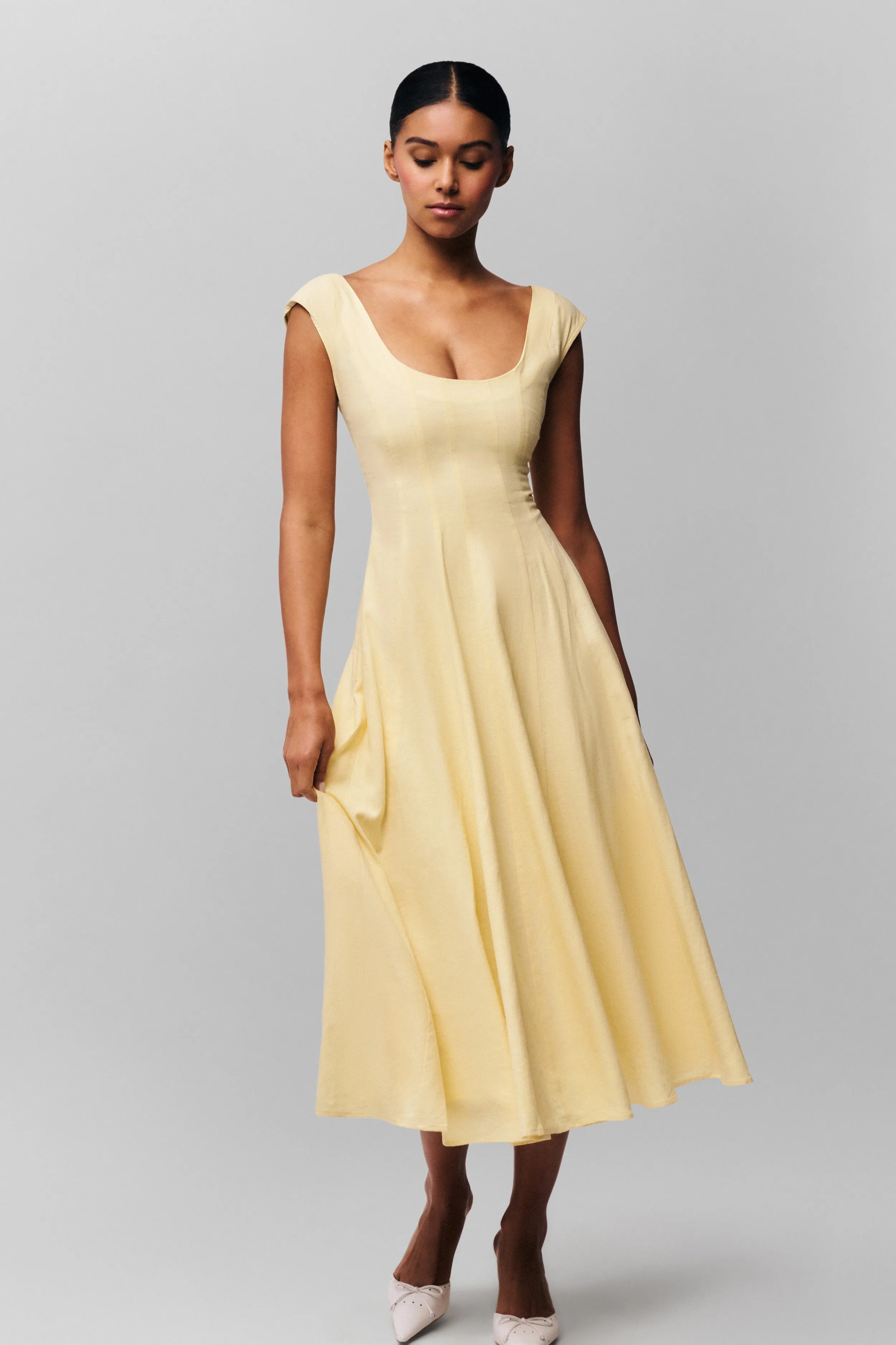 Breathable fabric Zipper Closure Leila Dress