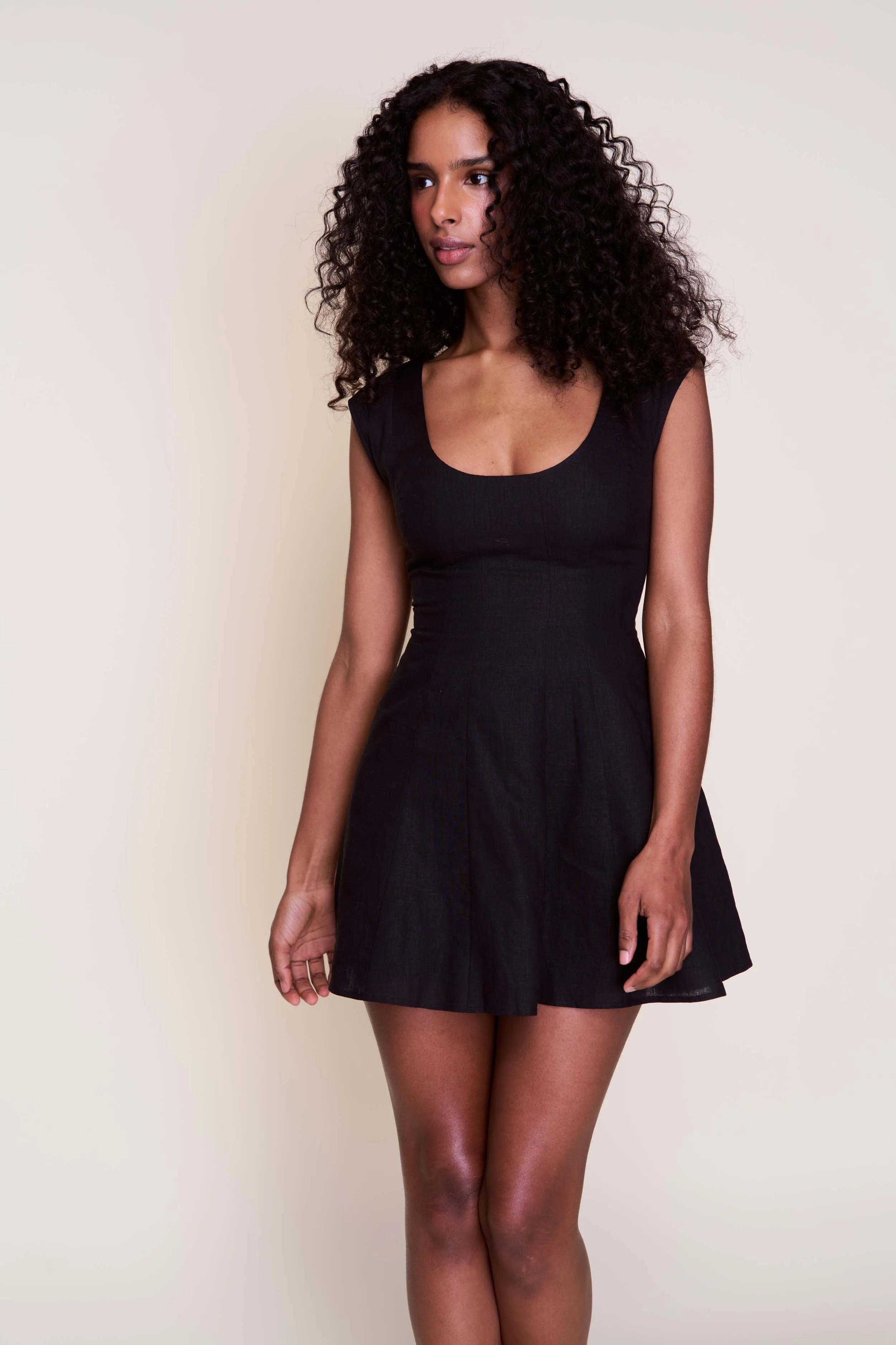 Leila Mini Dress Fitted Edge Light Fabrication