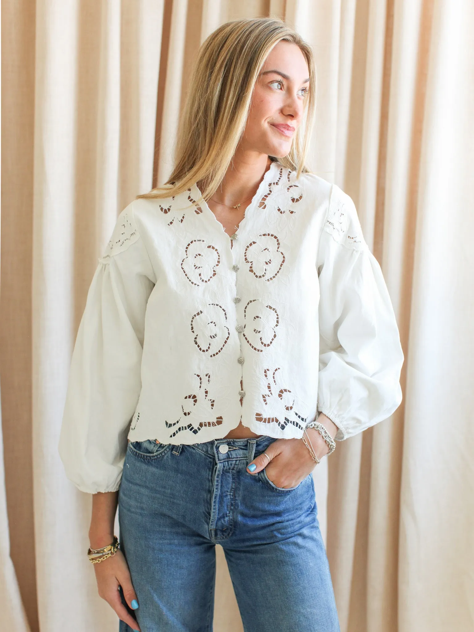Abrasion Resistant Fabric Lena Embroidered Blouse