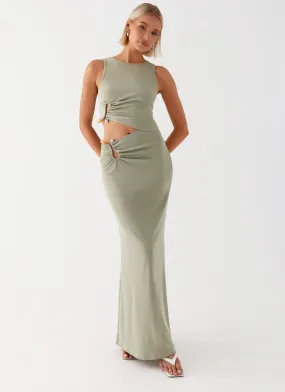 Lennox Maxi Dress - Sage Smooth Fit