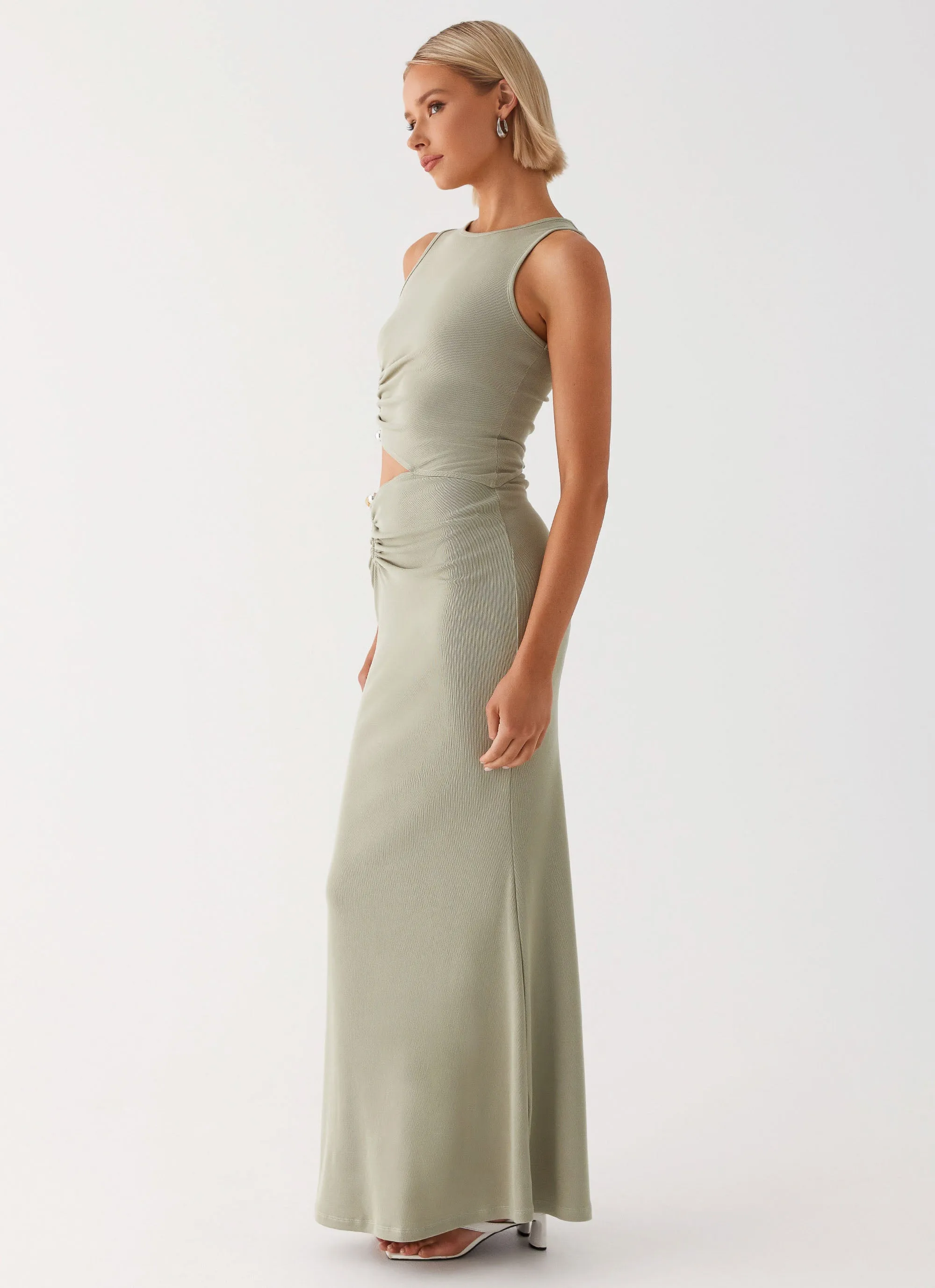 Work Ready Knit Cool Lennox Maxi Dress - Sage