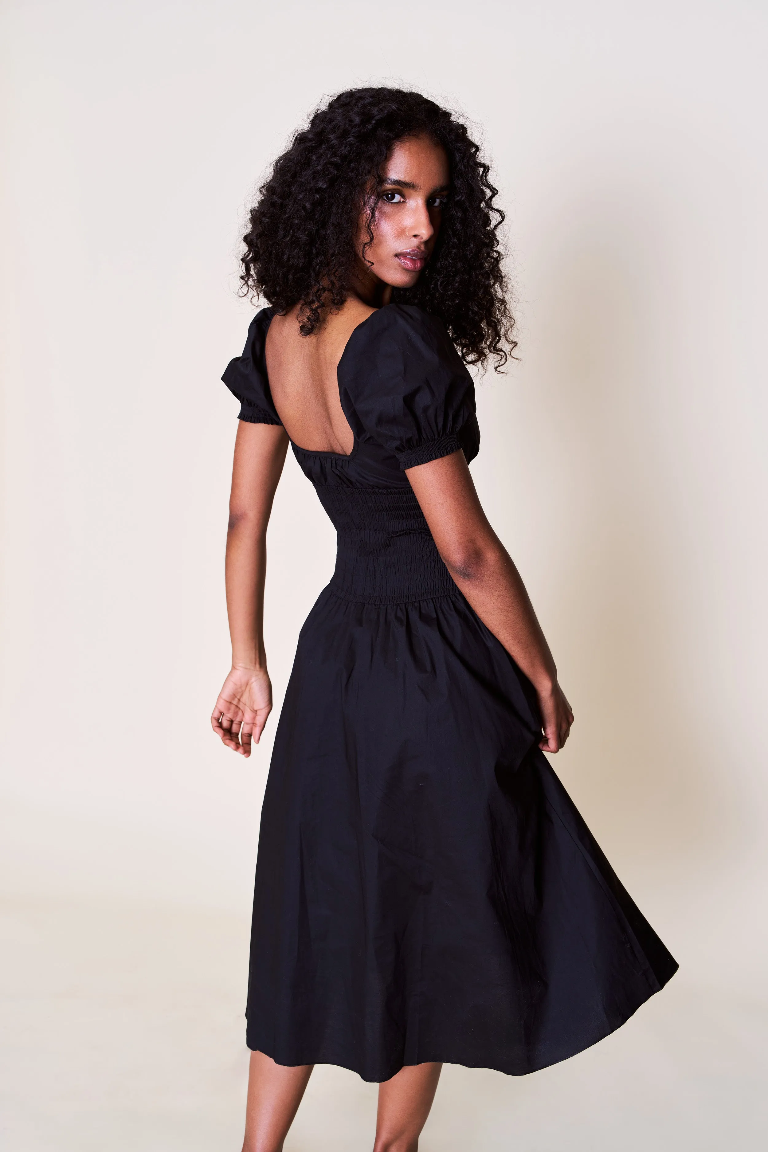 Leon Midi Dress french chic Snag-Resistant