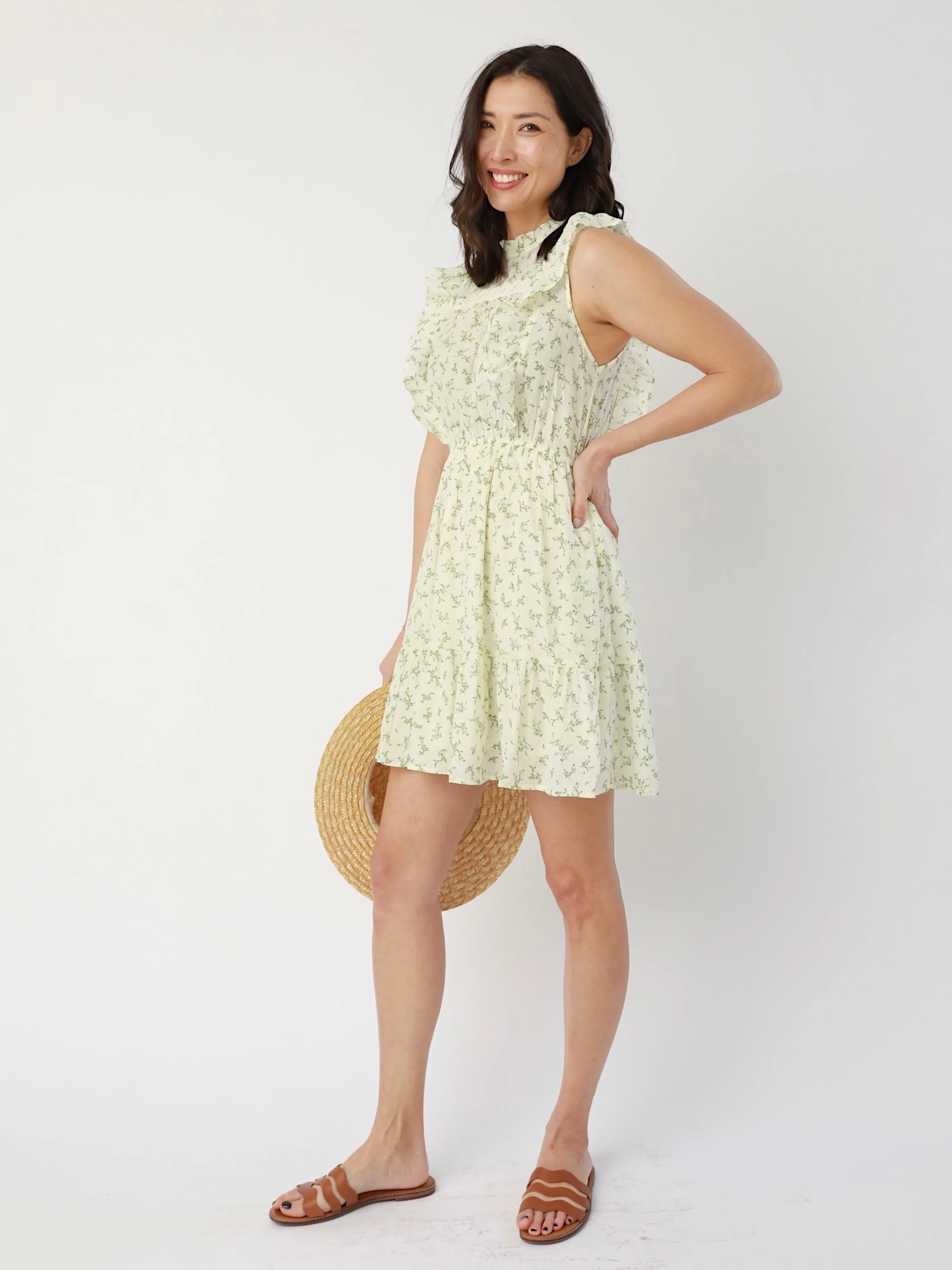 Air Beauty Relaxed day dress Lex Floral Dress in Ivy