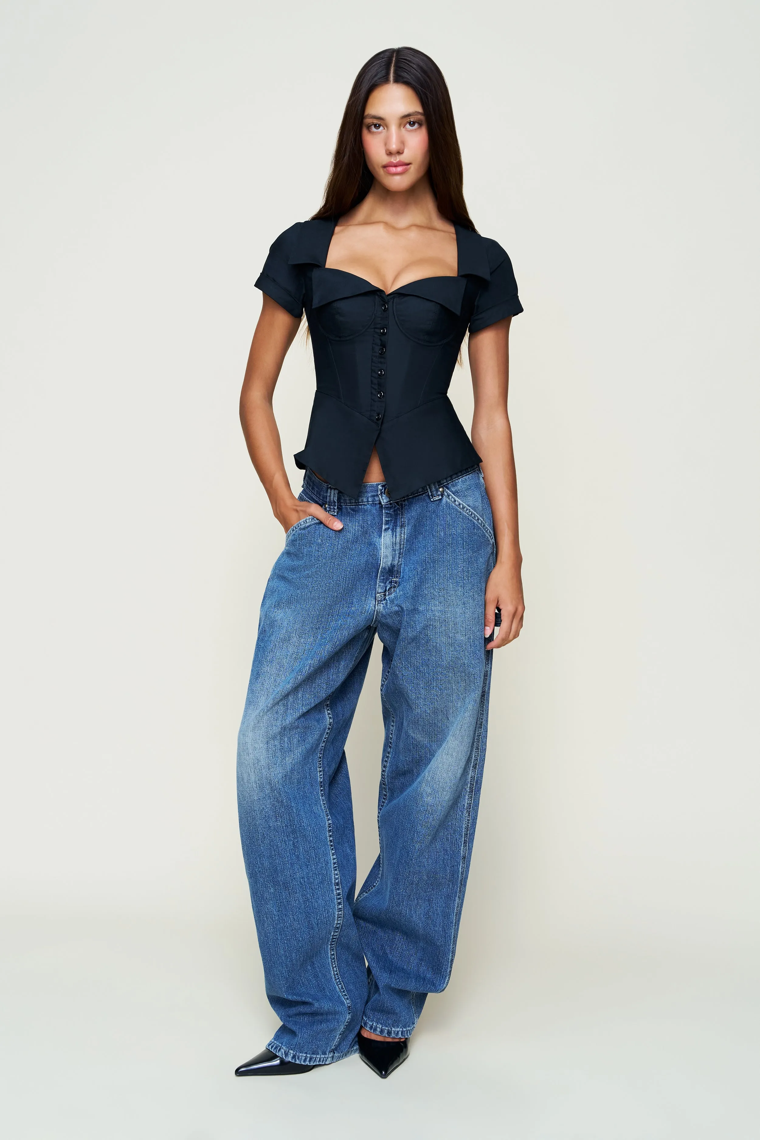 VersatileLayering Lia Buttondown Corset