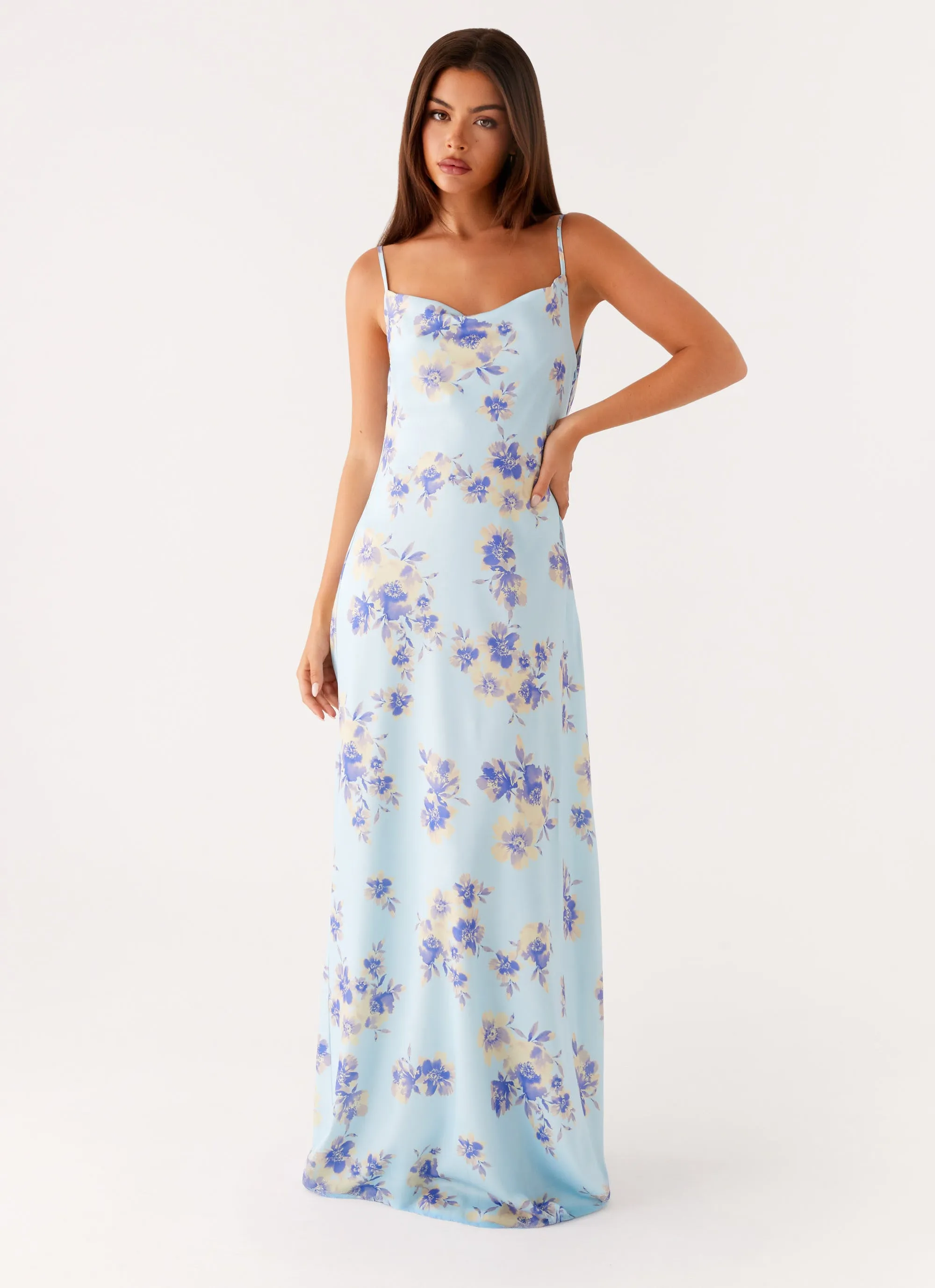 Liana Cowl Maxi Dress - Print Dress for brunch All Season