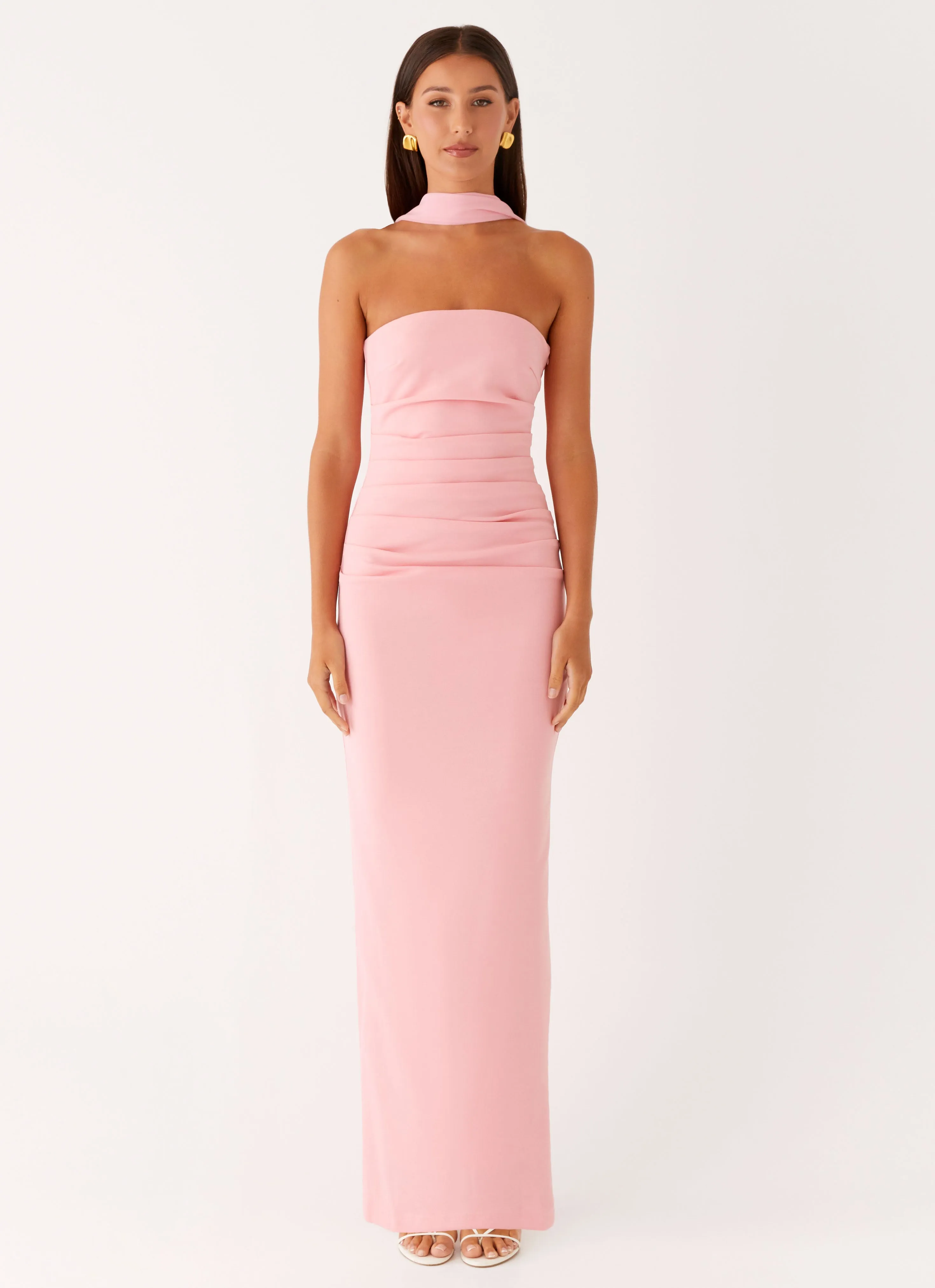 Love Blend Magnetic-Closure Libra Maxi Dress - Pink