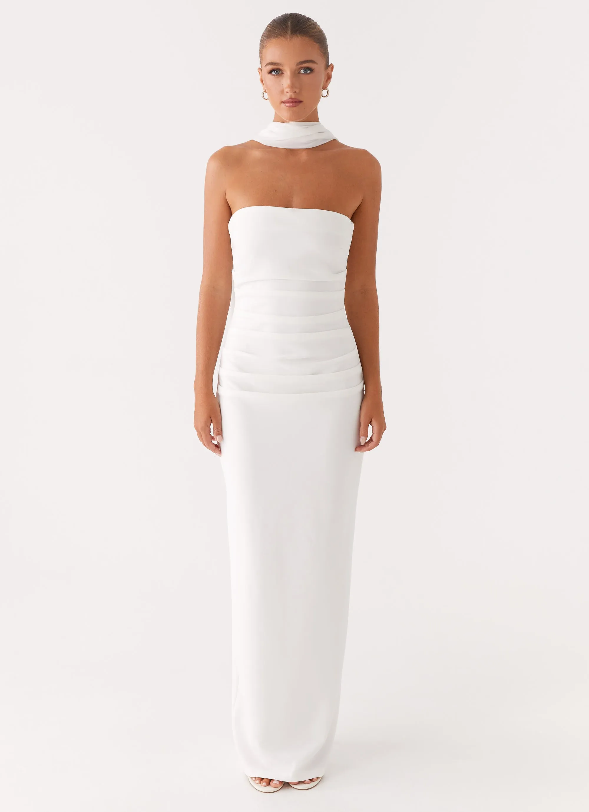 Libra Maxi Dress - White Versatile Wear Fashionable Design