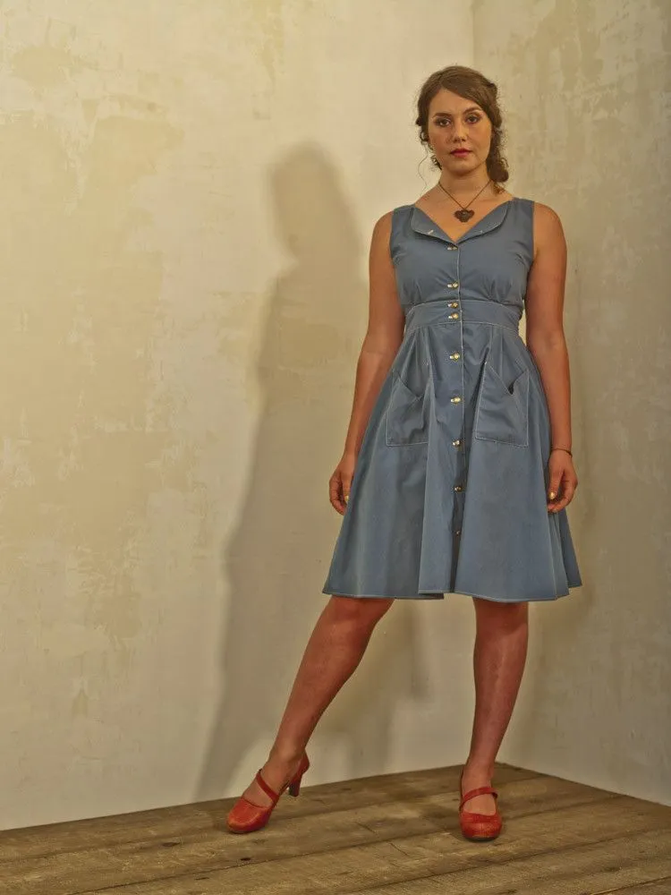 Feminine full-length gown Sheet Dress in One of a Kind