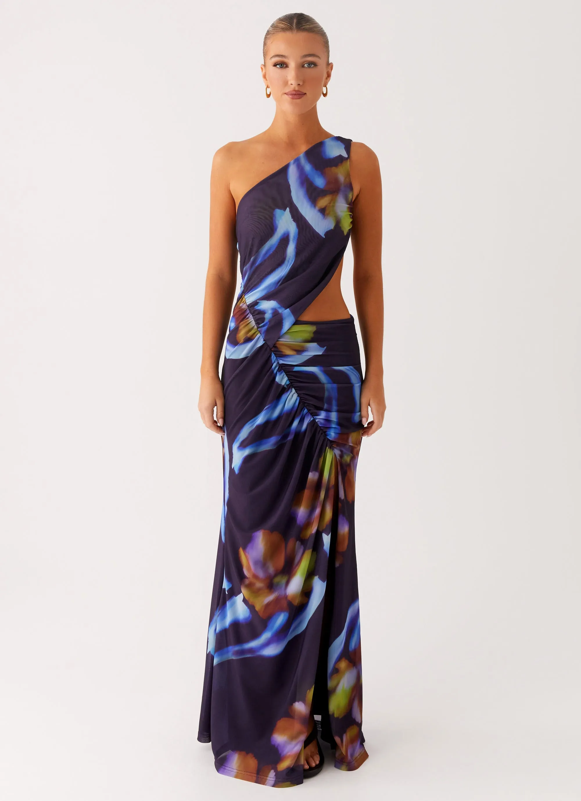 Breathable-Lining Zanzibar Maxi Dress - Dark Floral