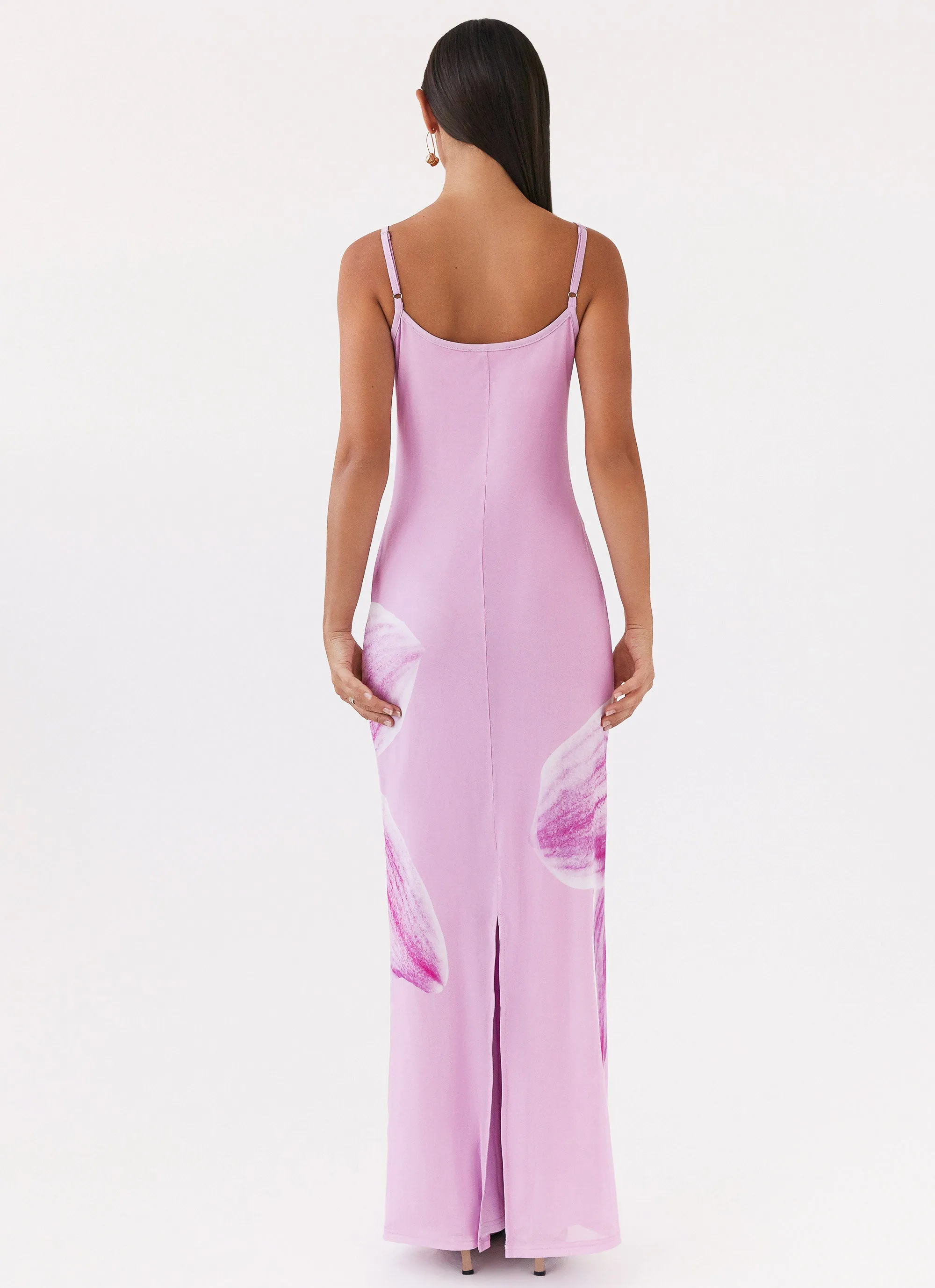Easy to Wear Bad News Mesh Maxi Dress - Pink Magnolia