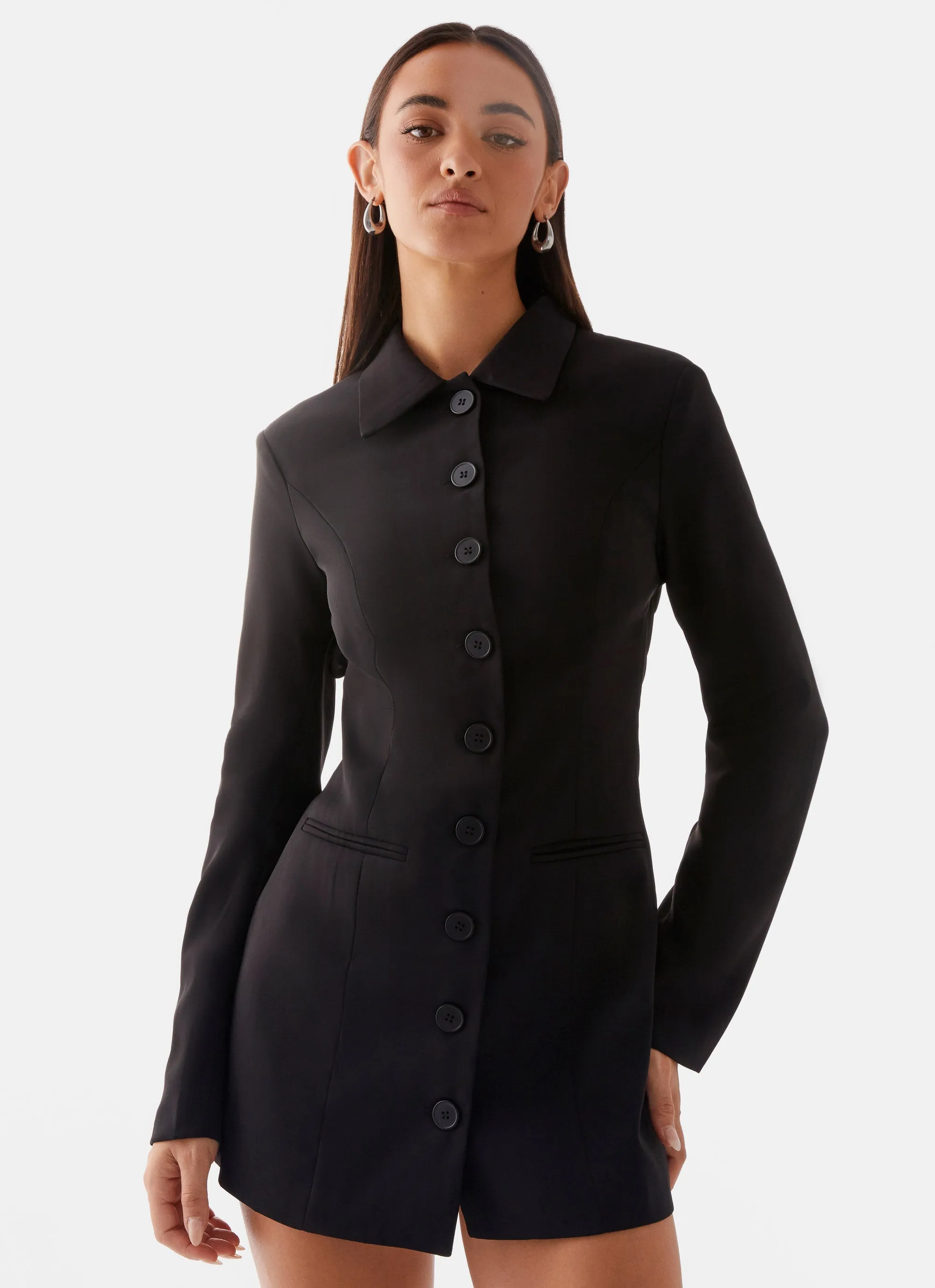 Personality Style Memphis Blazer Mini Dress - Black