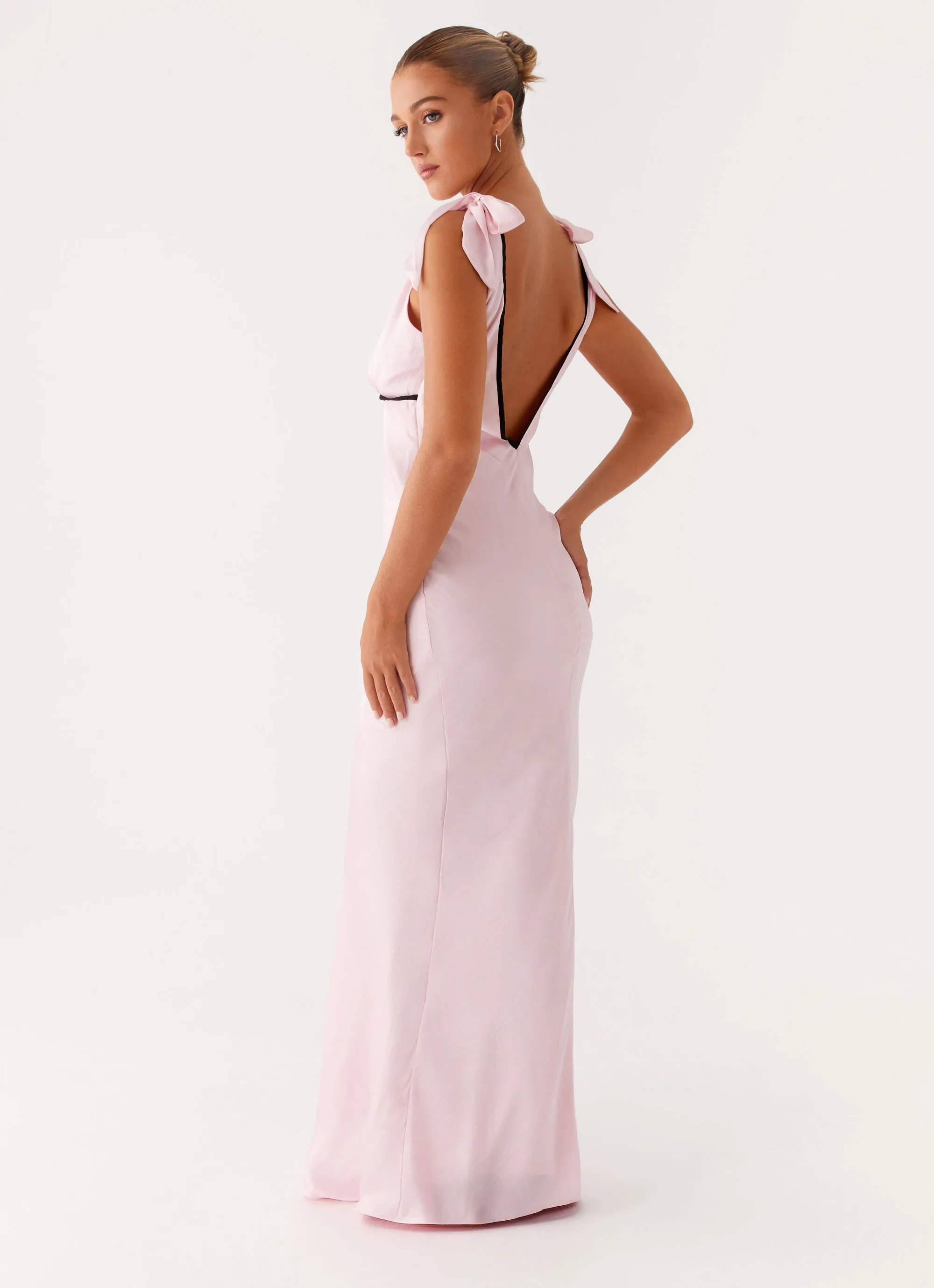 Romeo Maxi Dress - Pink Texture Blend Cool Simplicity