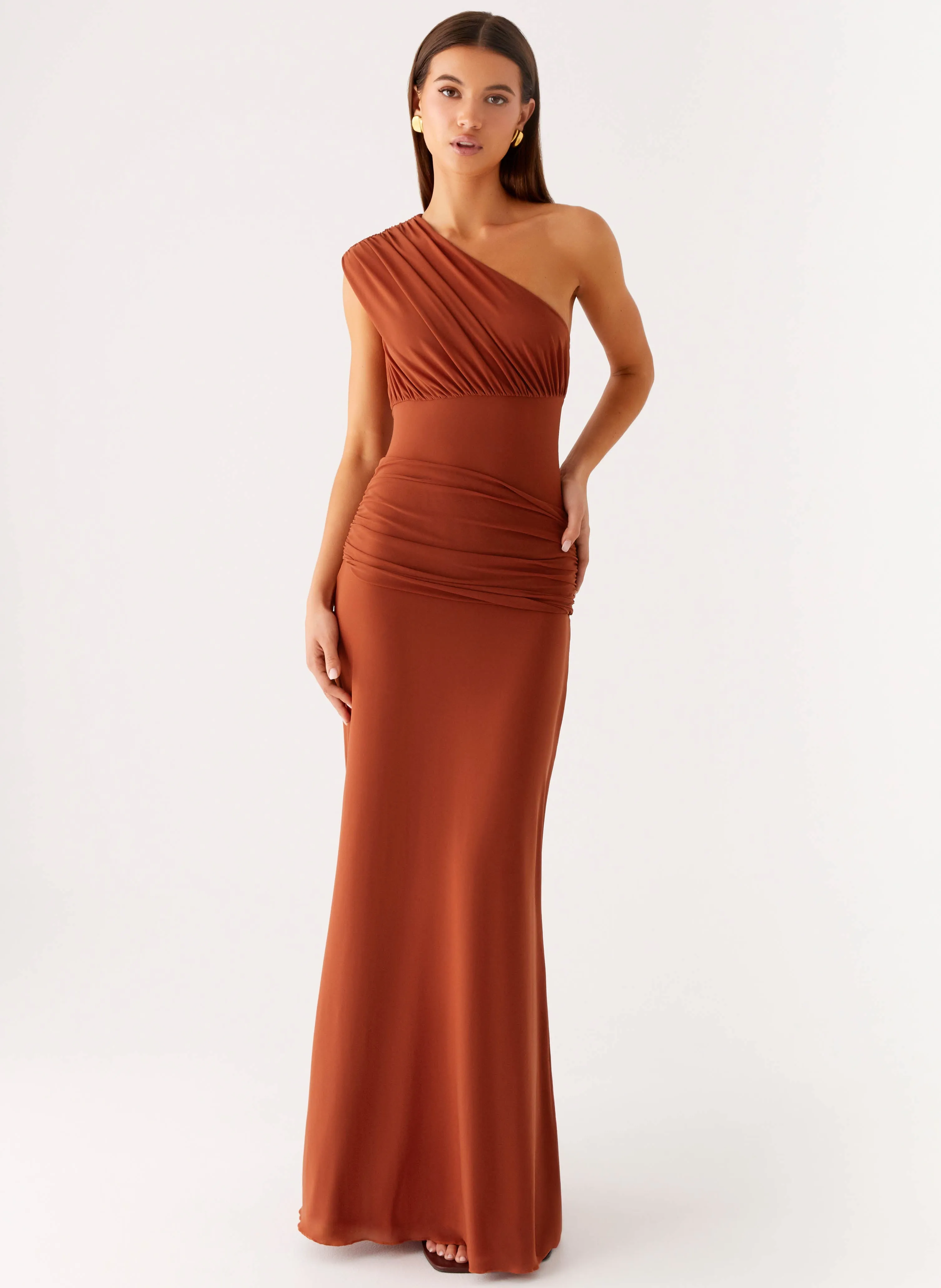 Glimmer Maxi Dress - Rust Lounge Mood Birthday-Celebration