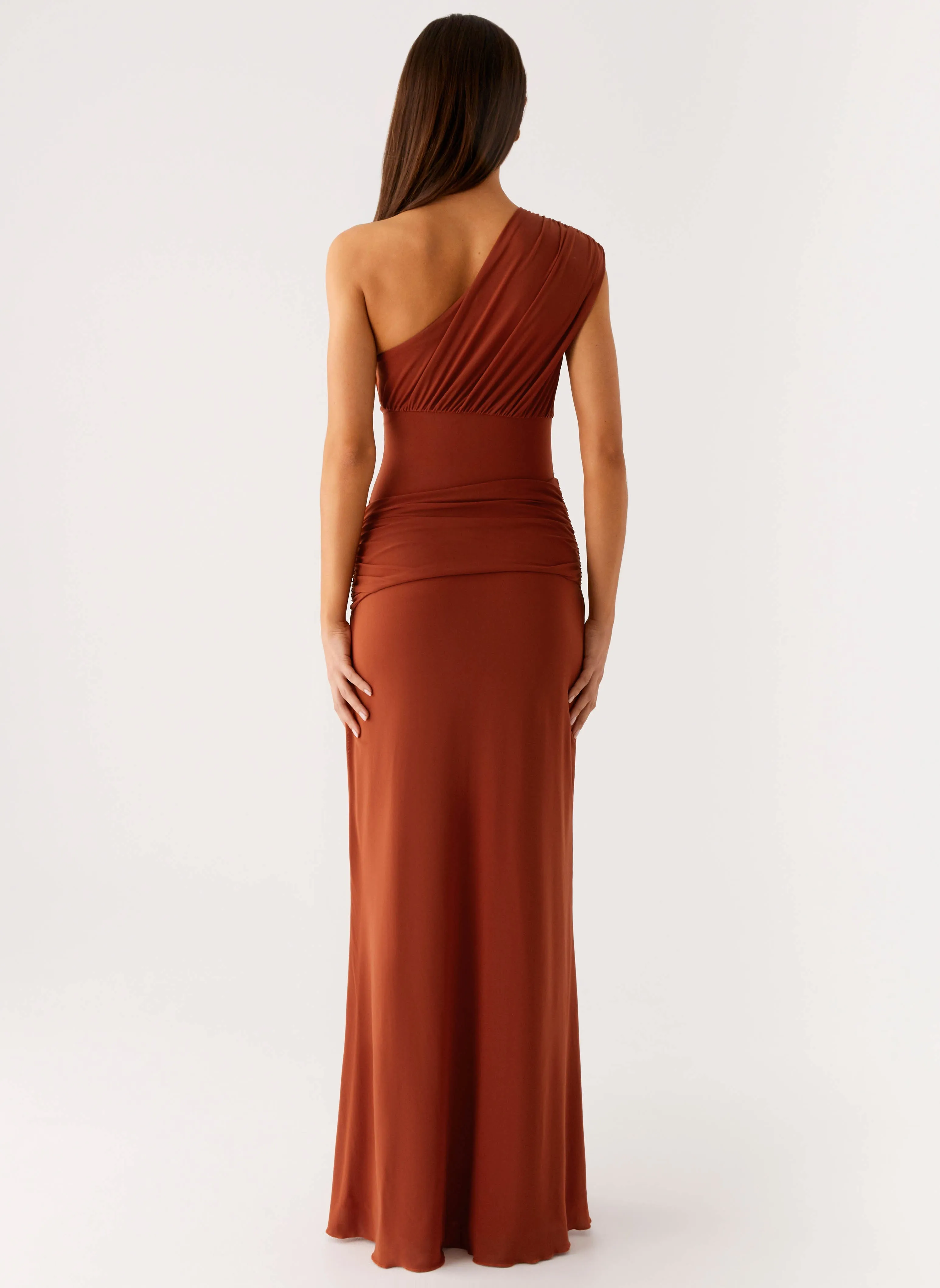 Glimmer Maxi Dress - Rust Piped-Edge
