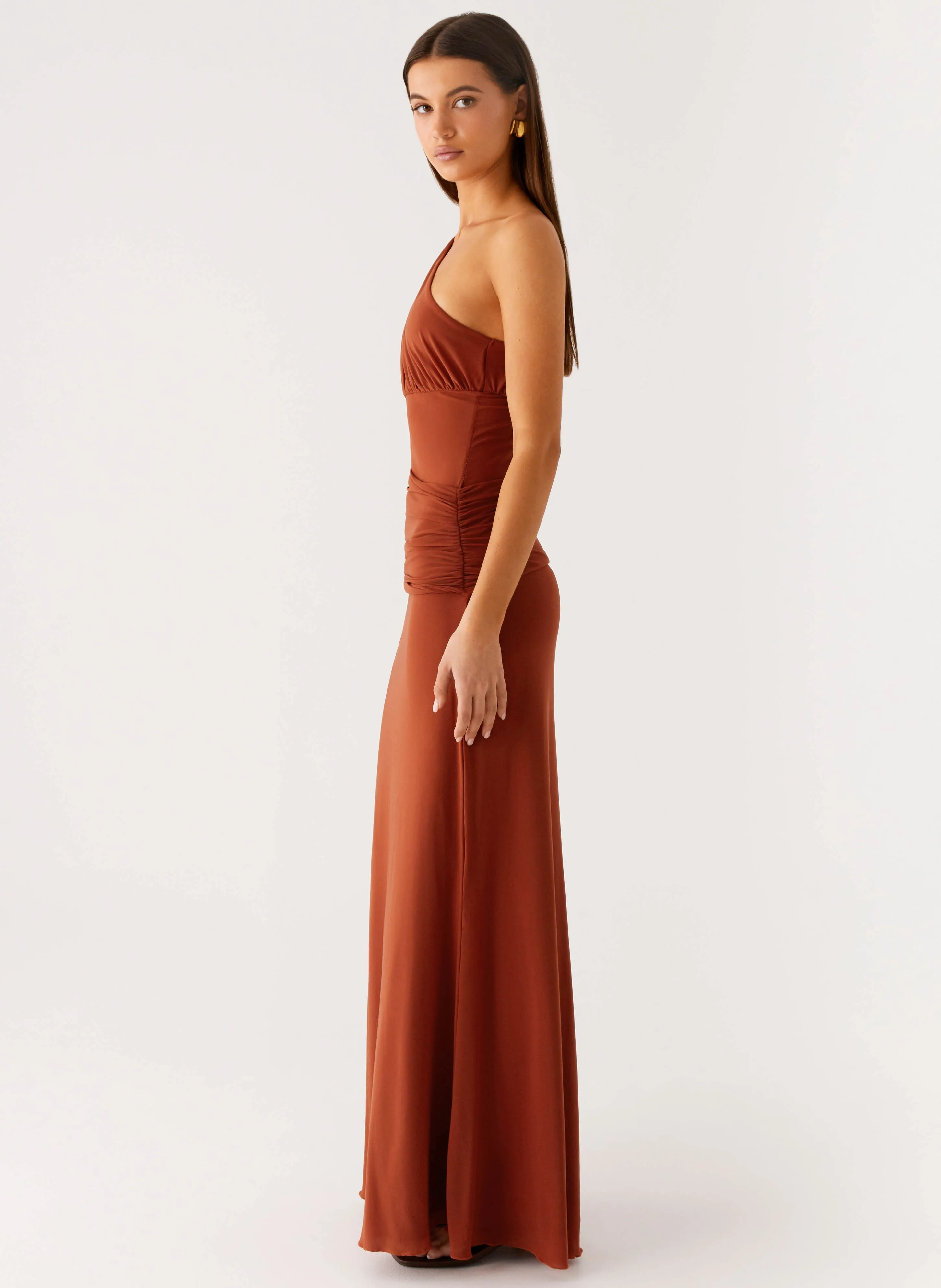 Timeless Layer Relaxed Comfort Glimmer Maxi Dress - Rust