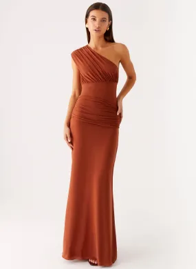 Glimmer Maxi Dress - Rust Lounge Mood Birthday-Celebration