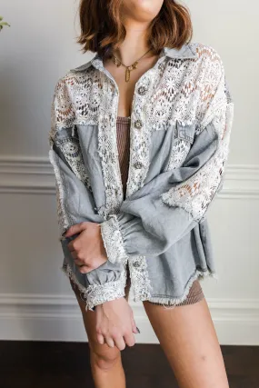 Convertible Features Bella Lace Shacket