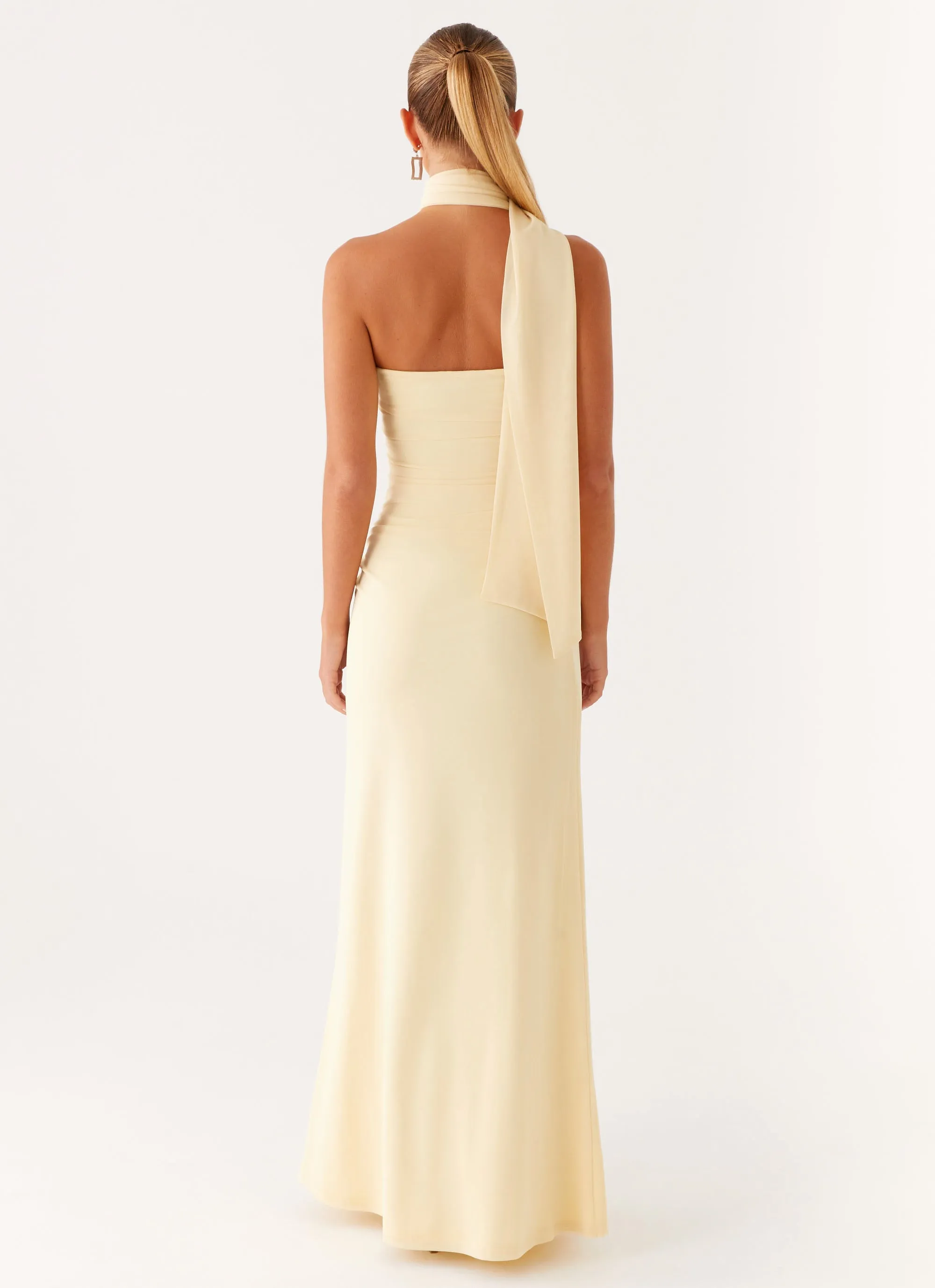 Songbird Maxi Dress - Yellow Thermal-Lined