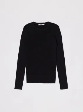 DoubleStitched Hem The Lydia Top Black