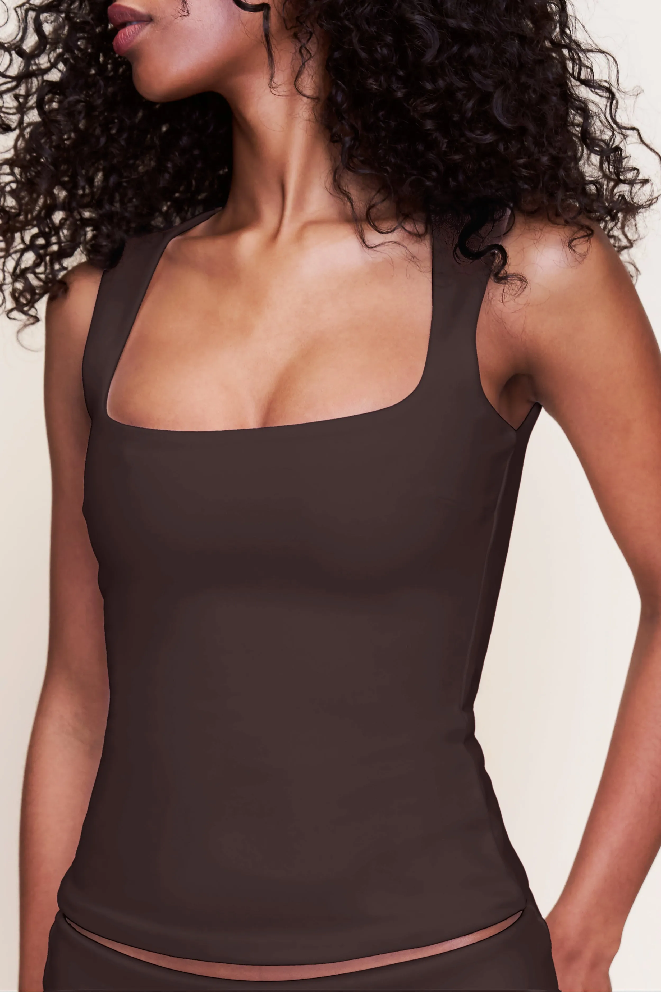 Full Length Celestial Top ContrastPlacket High Density Knit