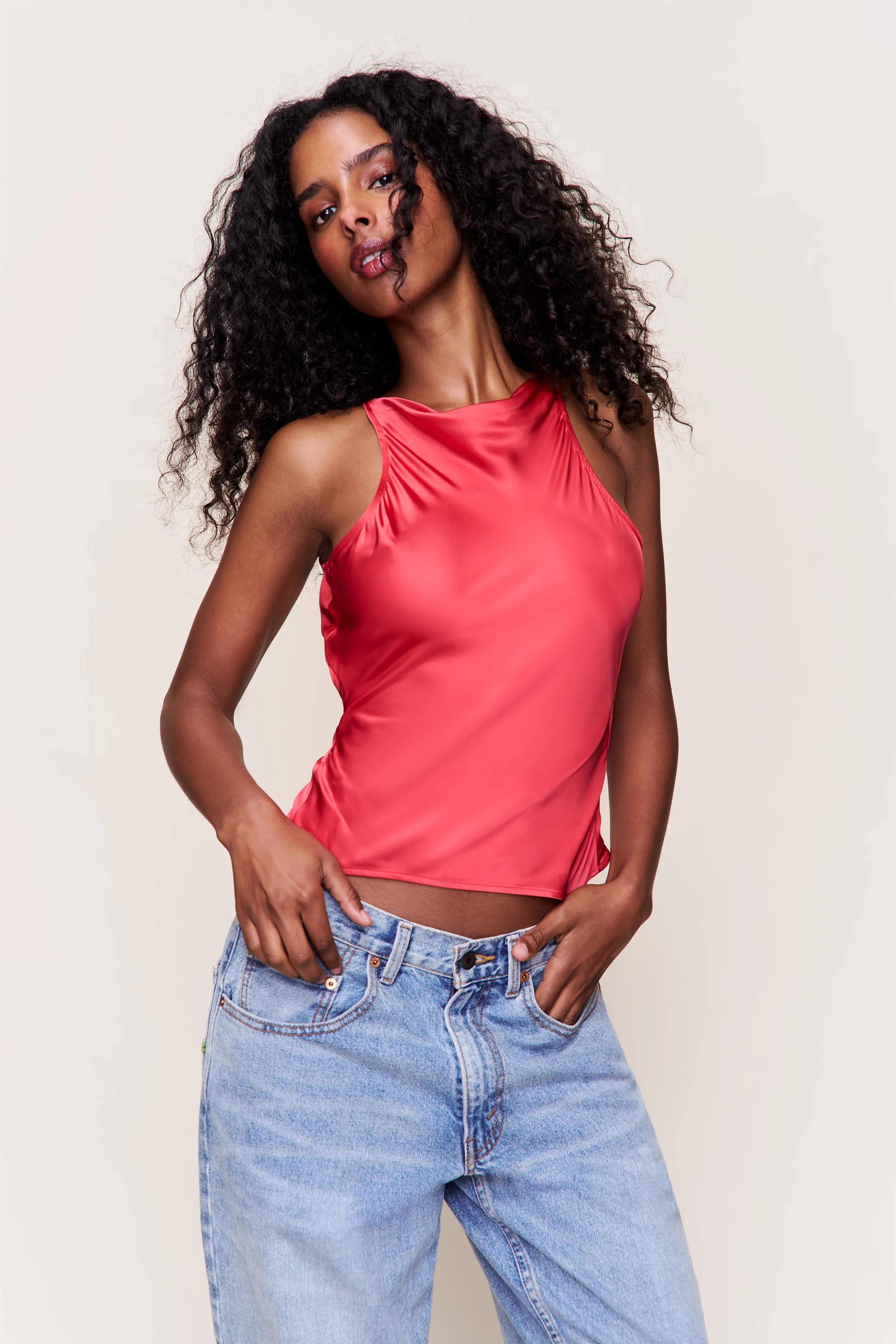 Recycled Polyester Fabric Regine Cowl Neck Top