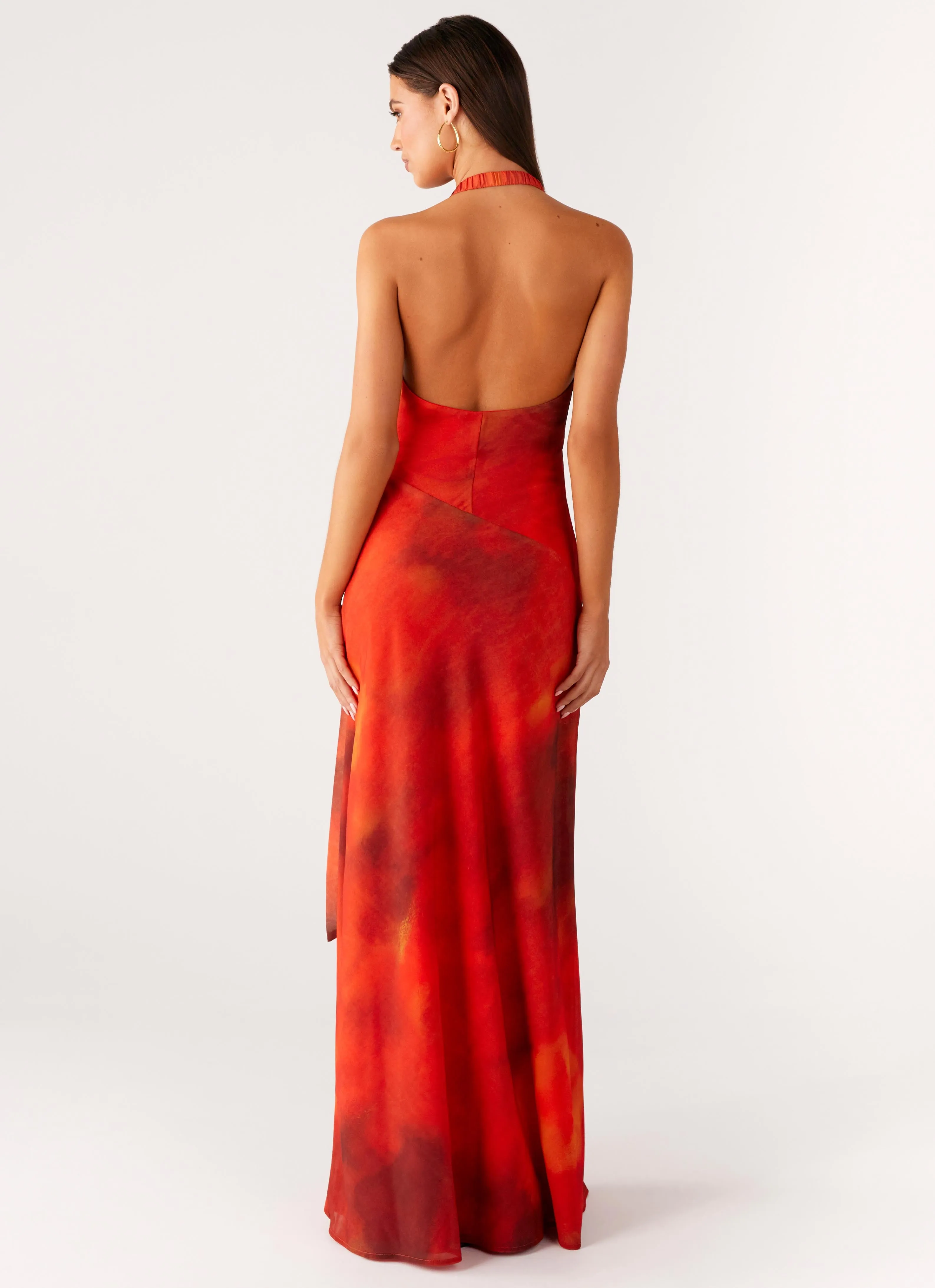 So Chic Maxi Dress - Scarlet Blur Classic Cut Travel Ready