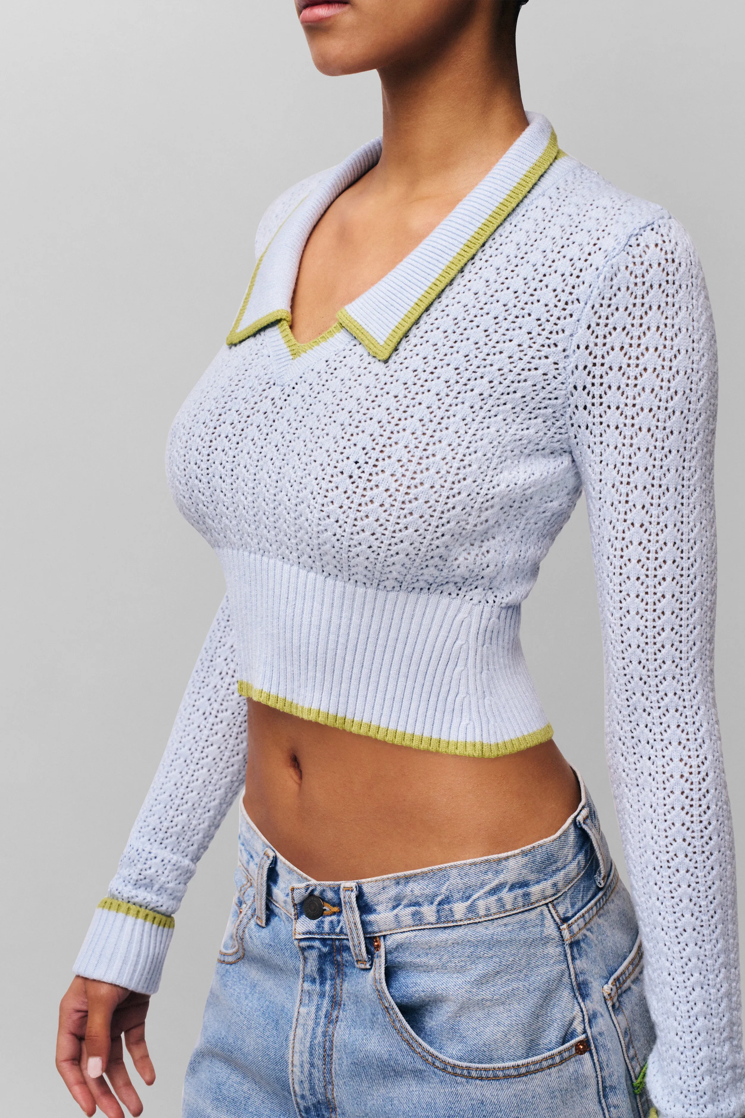 Charlotte Pullover Knit Layered Cable Pattern