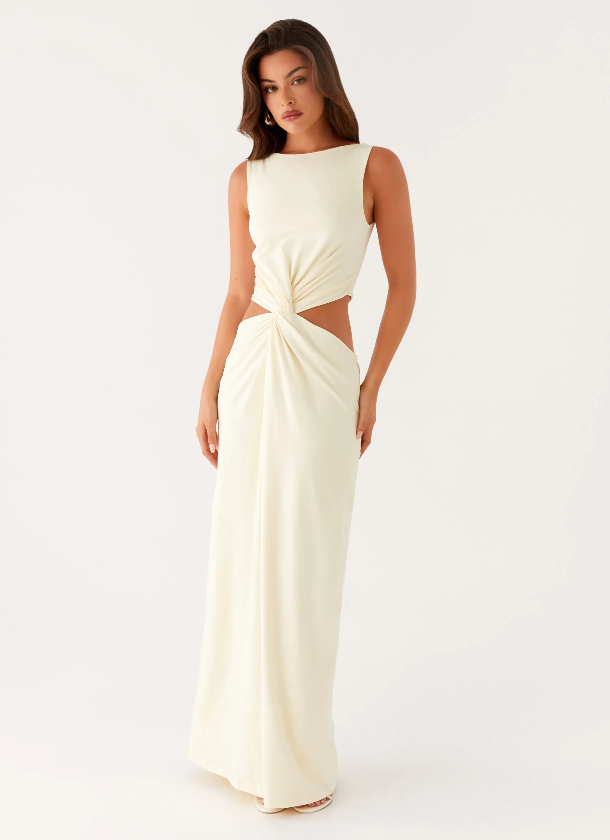 Breathable Material Lilabelle Twist Maxi Dress - Yellow
