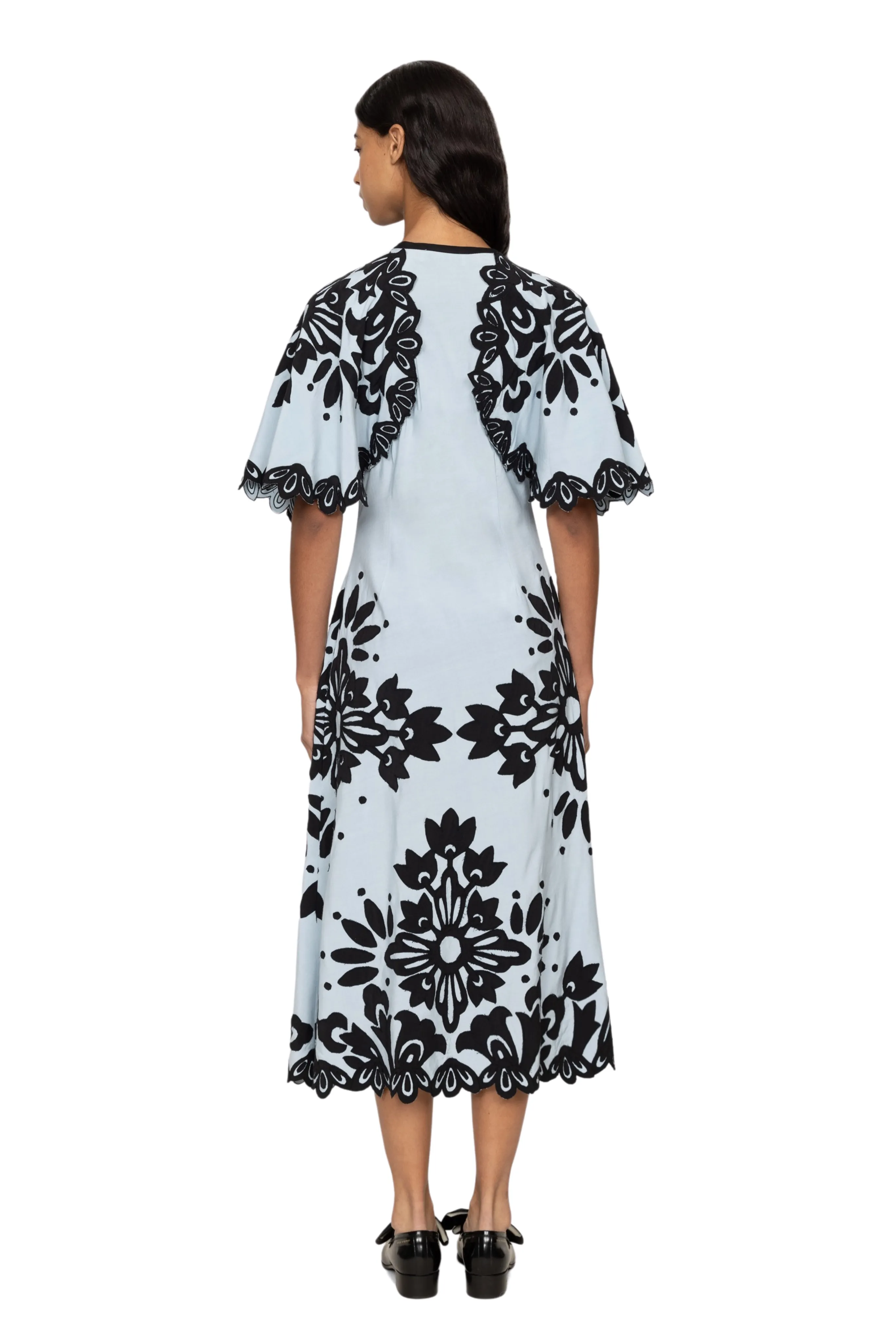 Liliana Applique Maxi Sleeveless Dress Stylish and Simple Back-Pocket