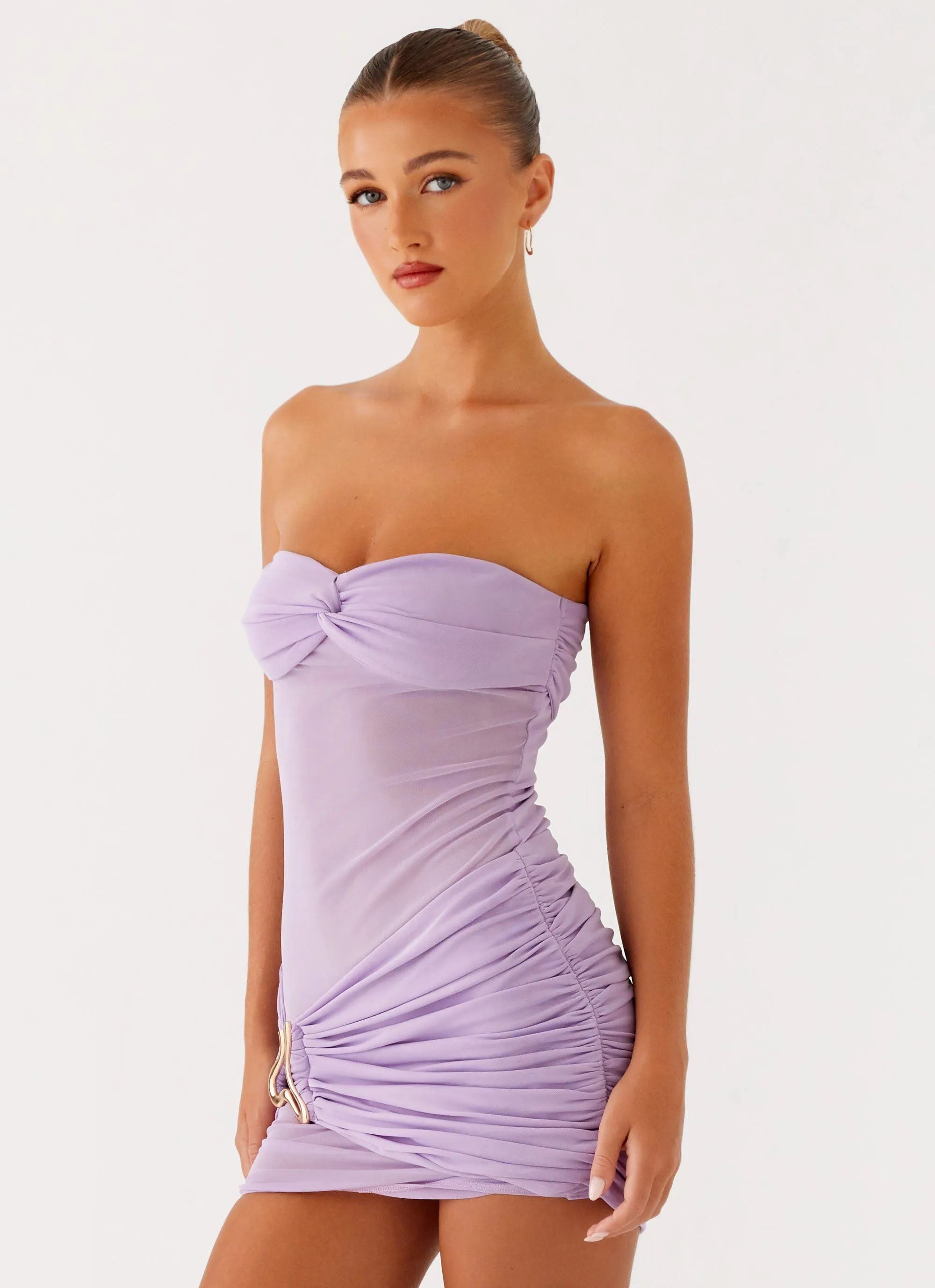 Polished Look Lilibet Mini Dress - Lilac