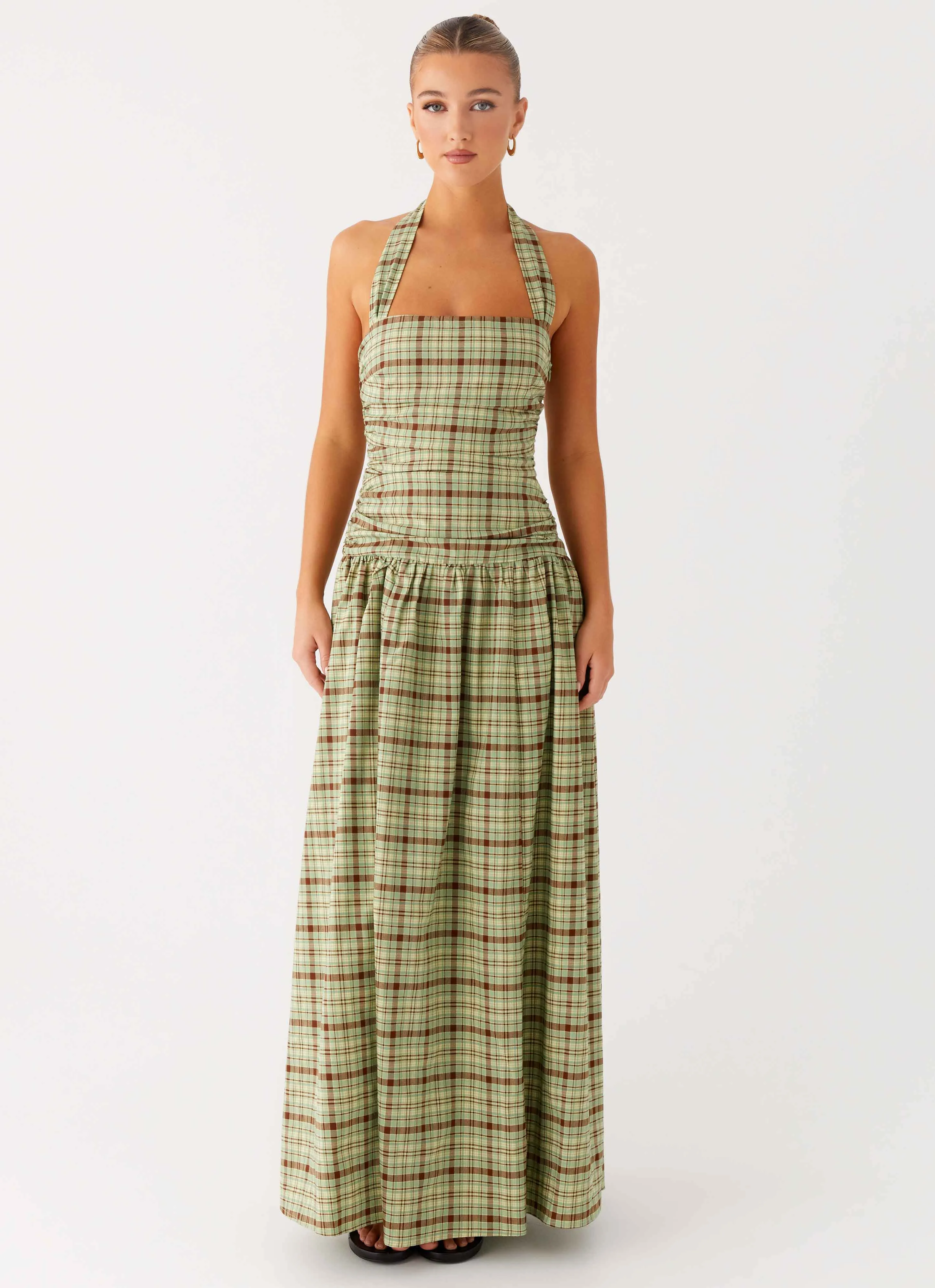 Lilith Maxi Dress - Forest Plaid New Mood