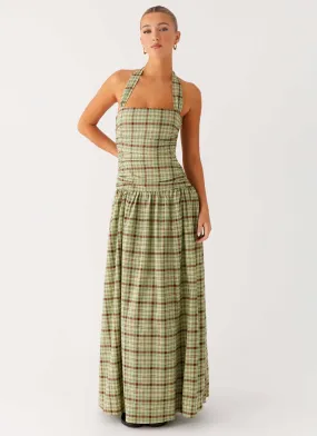 Light Wear Lilith Maxi Dress - Forest Plaid