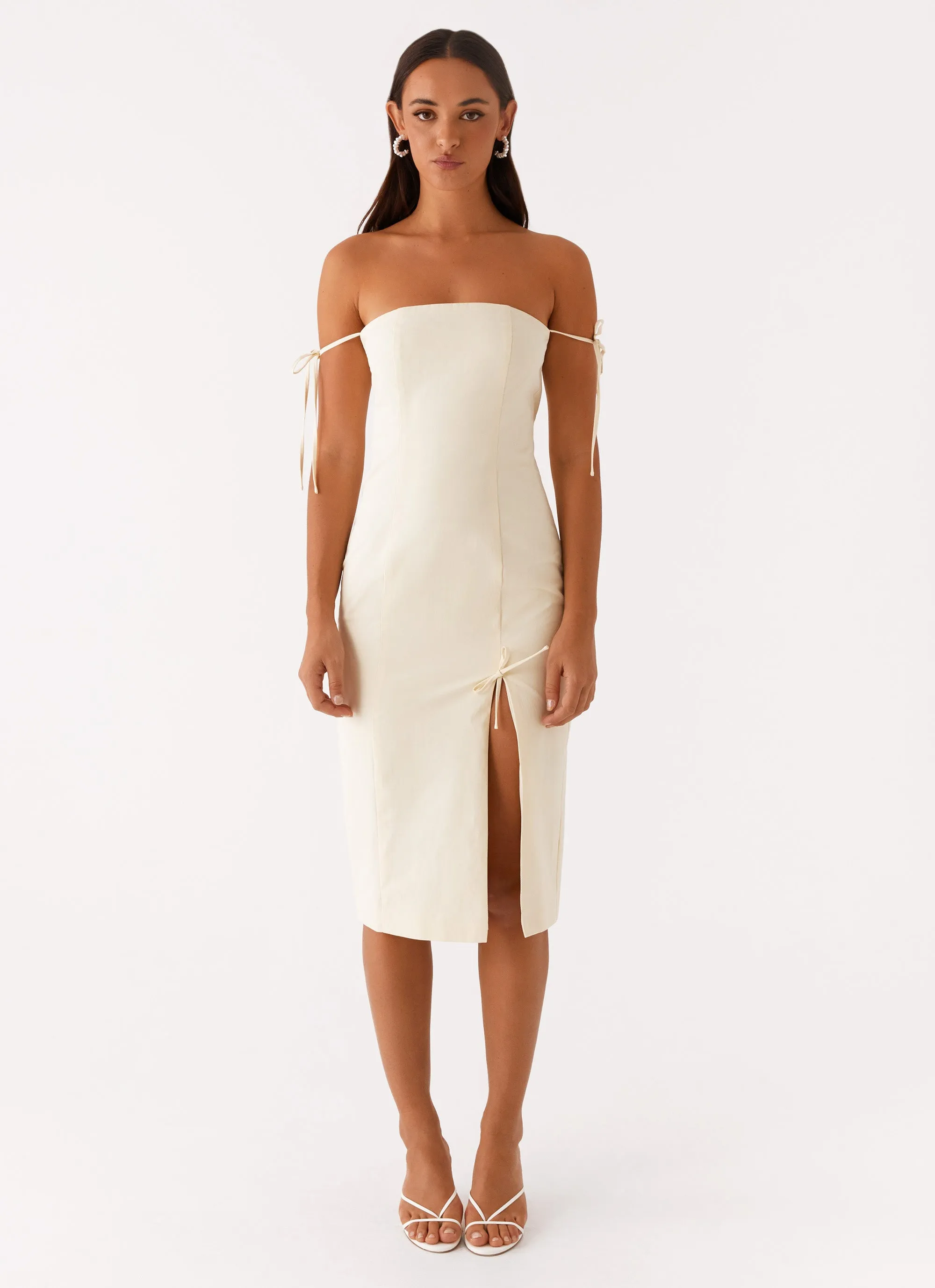 budget-friendly Limelight Midi Dress - Lemon