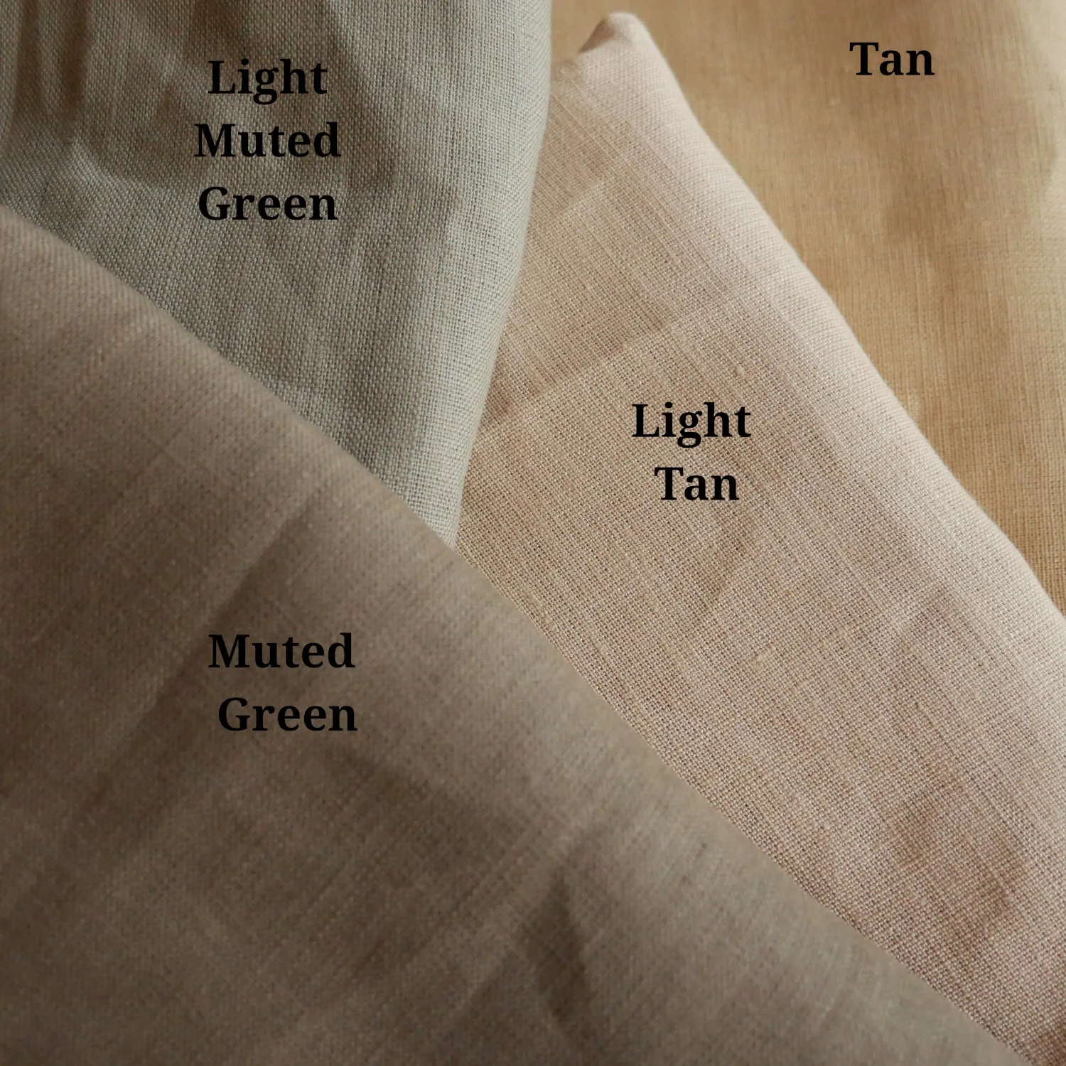 Linen Skirt in Earth Tones Opaque Lining