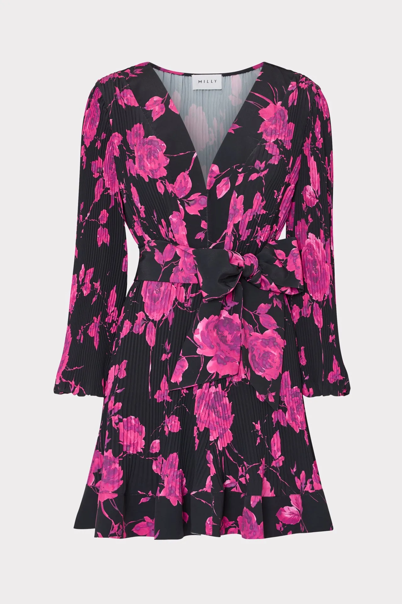 Effortless Layering Liv Amarilla Rose Pleated Dress