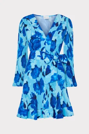 Chill Vibes Petite Chic Liv Blurred Blossom Pleated Dress