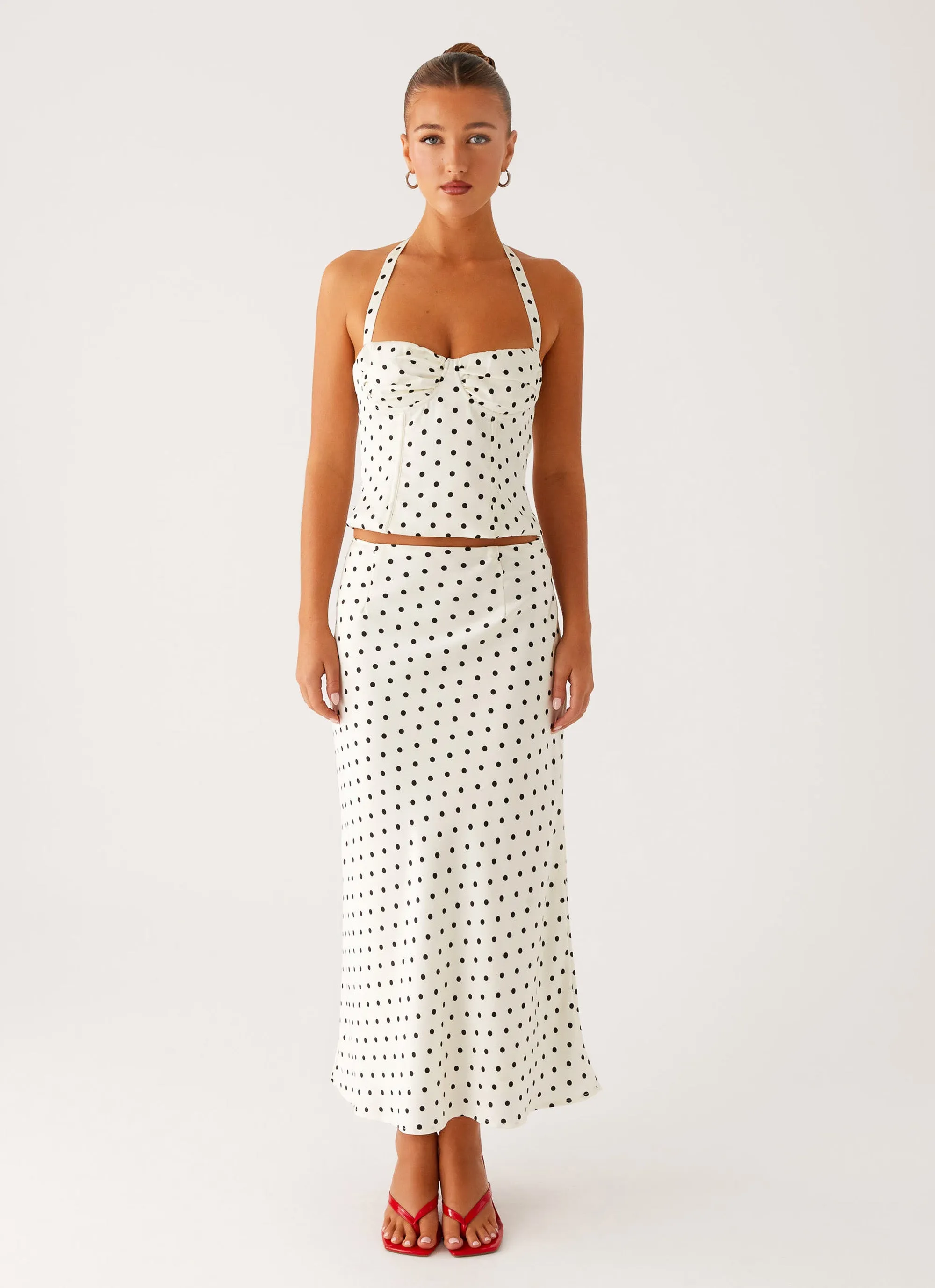 Easy Fit ErgonomicShape Breanne Top - White Polka Dot