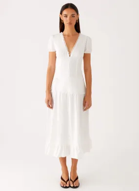 Sculpted Fit London Midi Dress - White