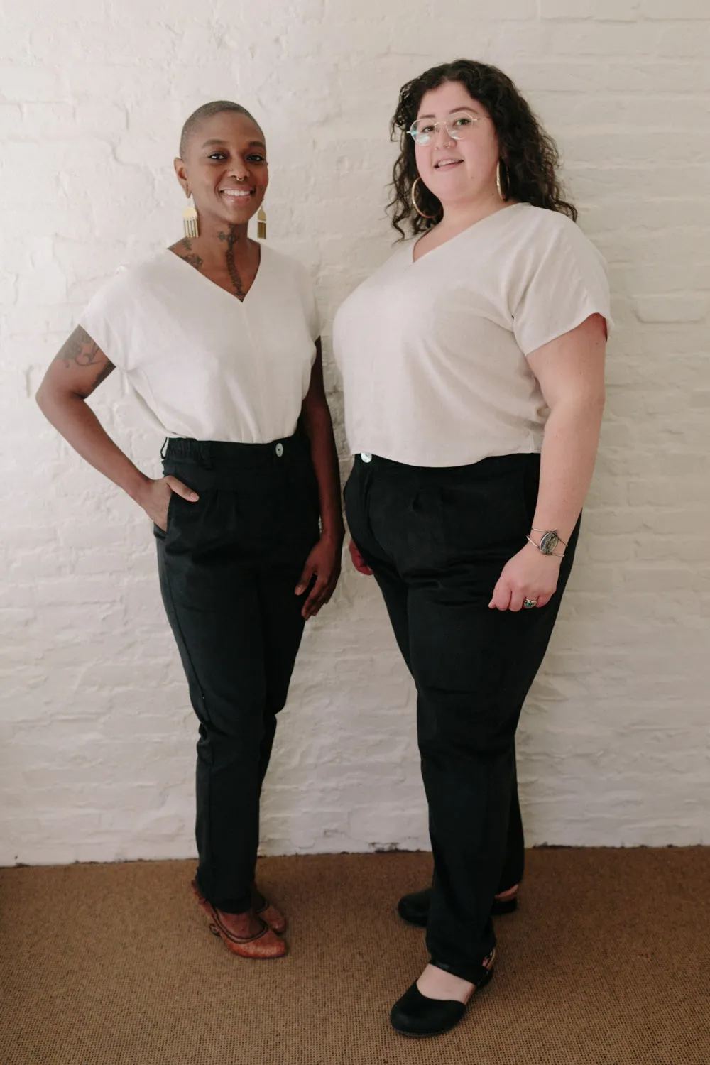 Adjustable Waist Long Perfect Pant in Black Velvet