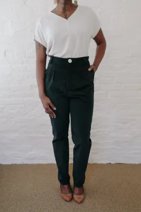 Long Perfect Pant in Black Velvet Adjustable Waist NonIrritatingStitching