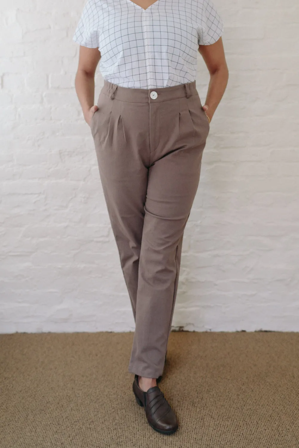 Windproof coating Long Perfect Pant in Lavender Gray