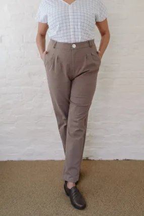 Windproof coating Long Perfect Pant in Lavender Gray